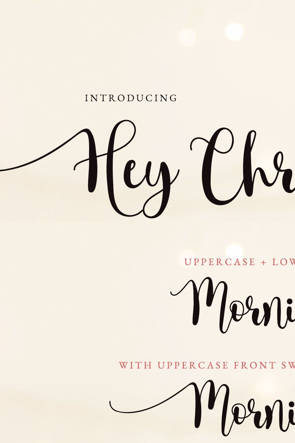 Hey Christmas - Font with Tail pinterest preview image.