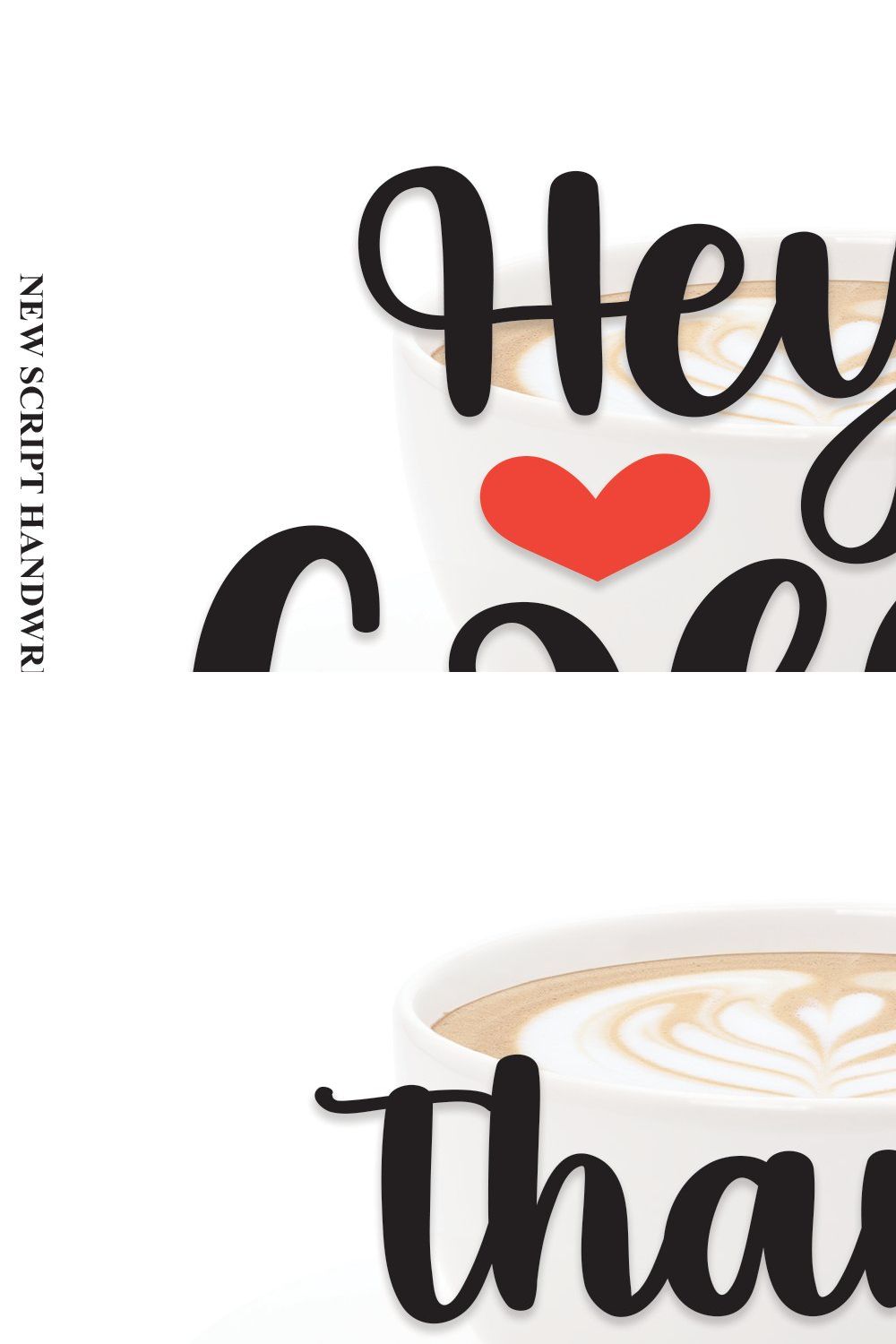 Hey Coffee | Script Font pinterest preview image.