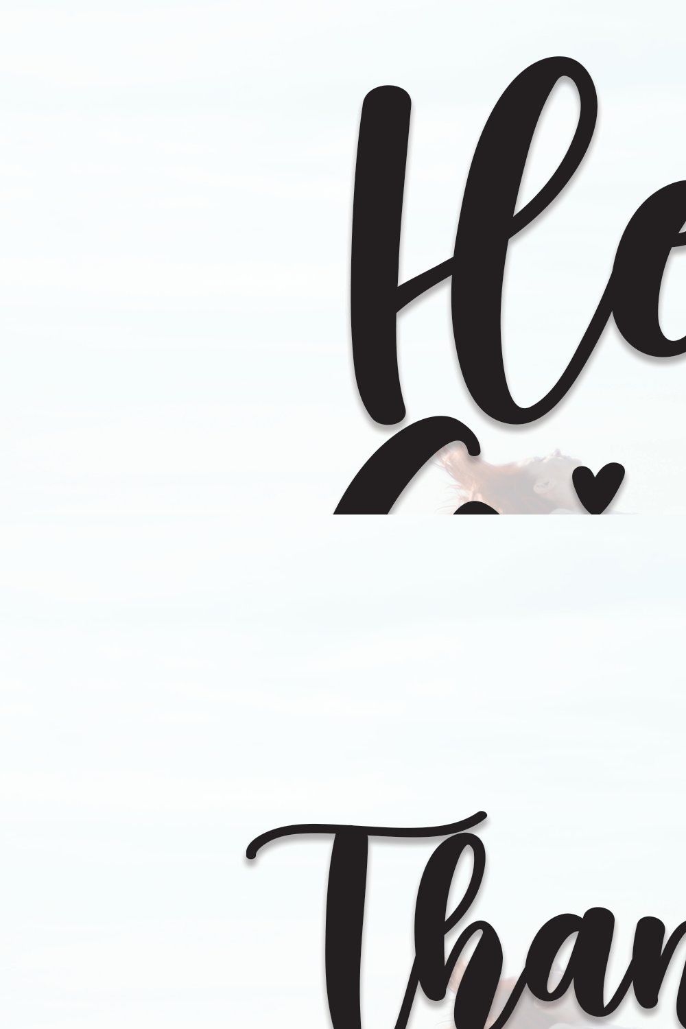 Hey Girl | Script Font pinterest preview image.