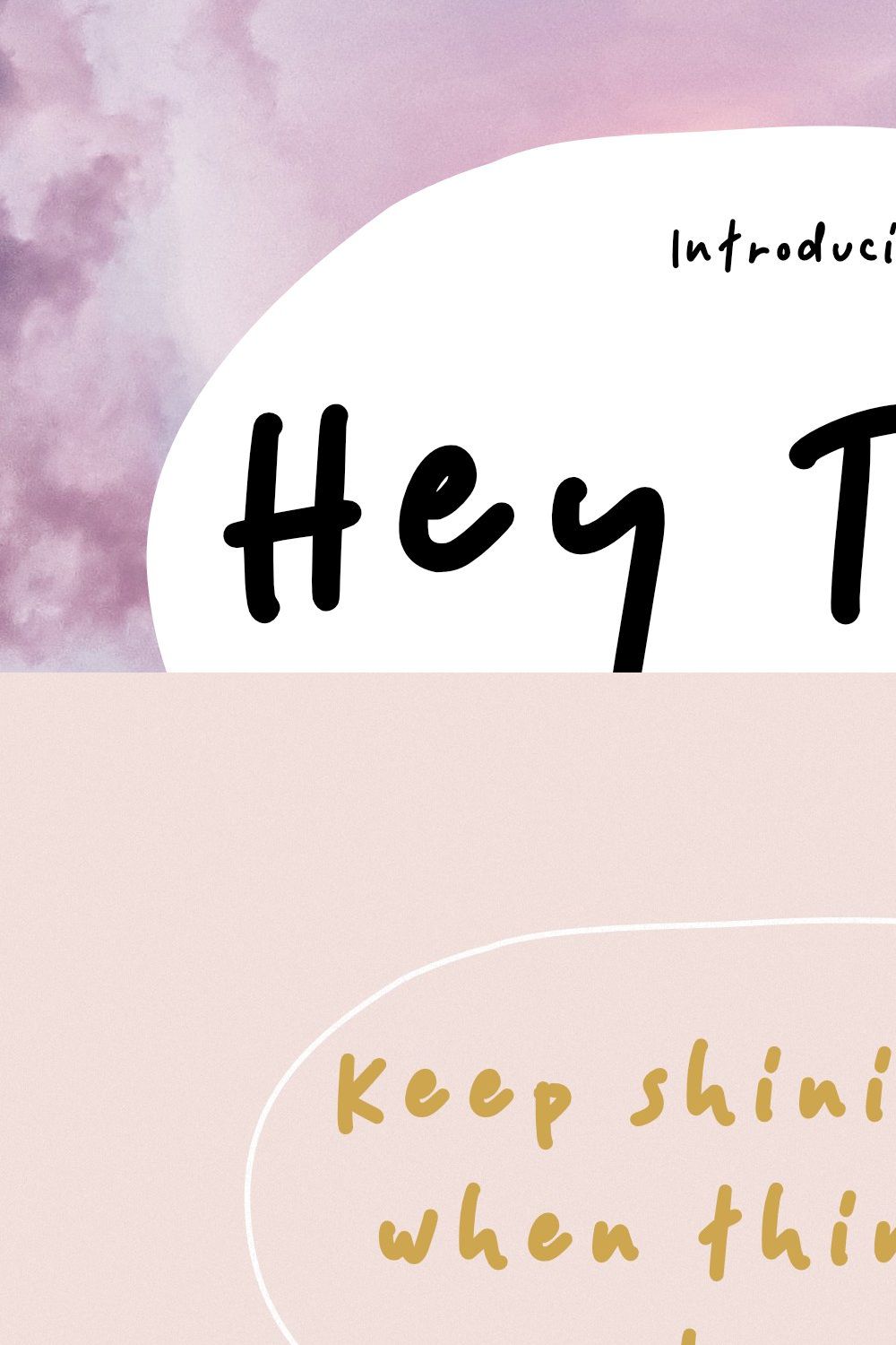 Hey Tiny - Playful Font Family pinterest preview image.