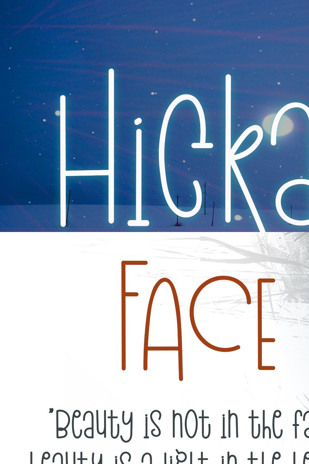 Hickaboy - Hand Drawn Fonts pinterest preview image.