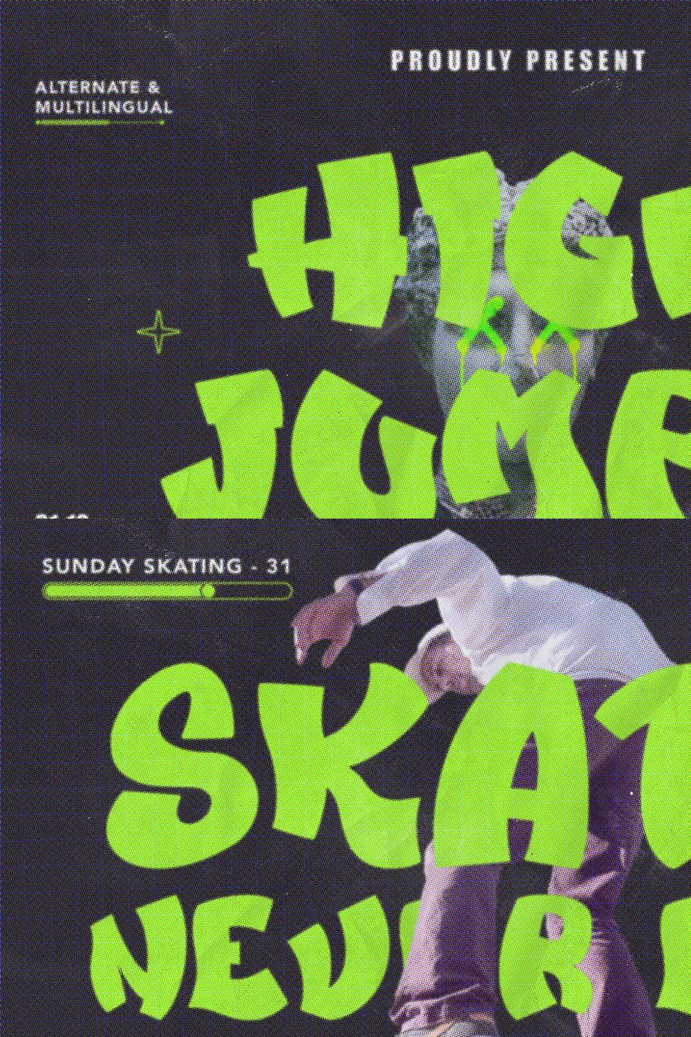 High Jumps - A Graffiti Display Font pinterest preview image.