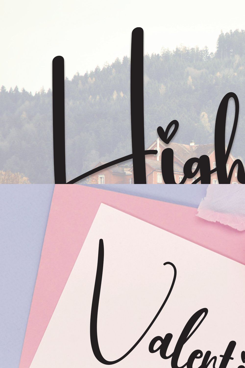 Highland | Script Font pinterest preview image.