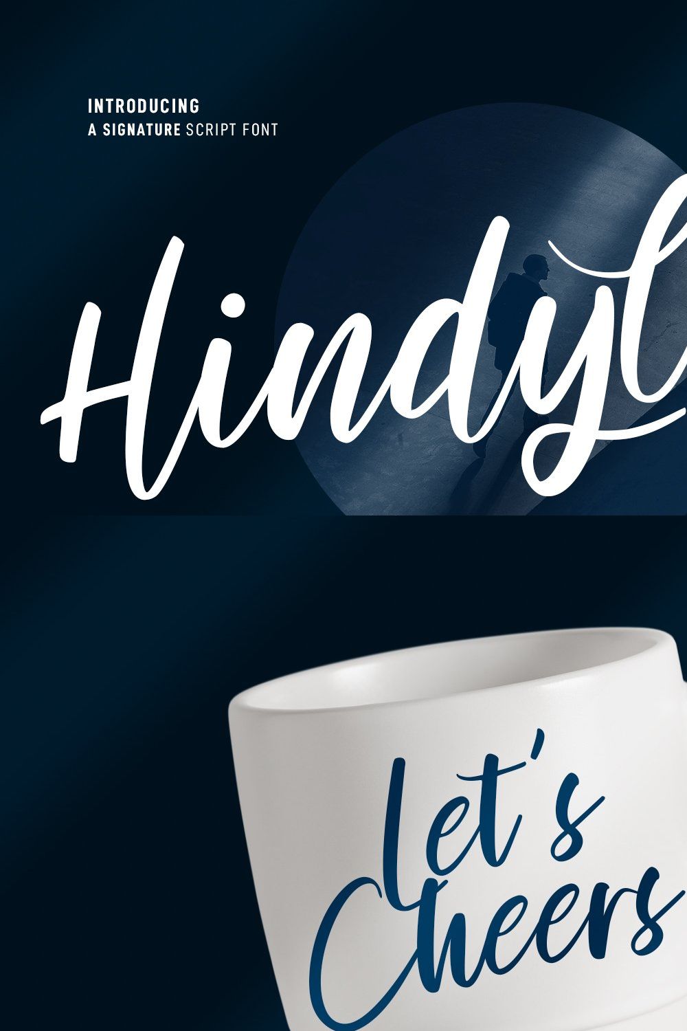 Hindyloft Signature Script Font pinterest preview image.