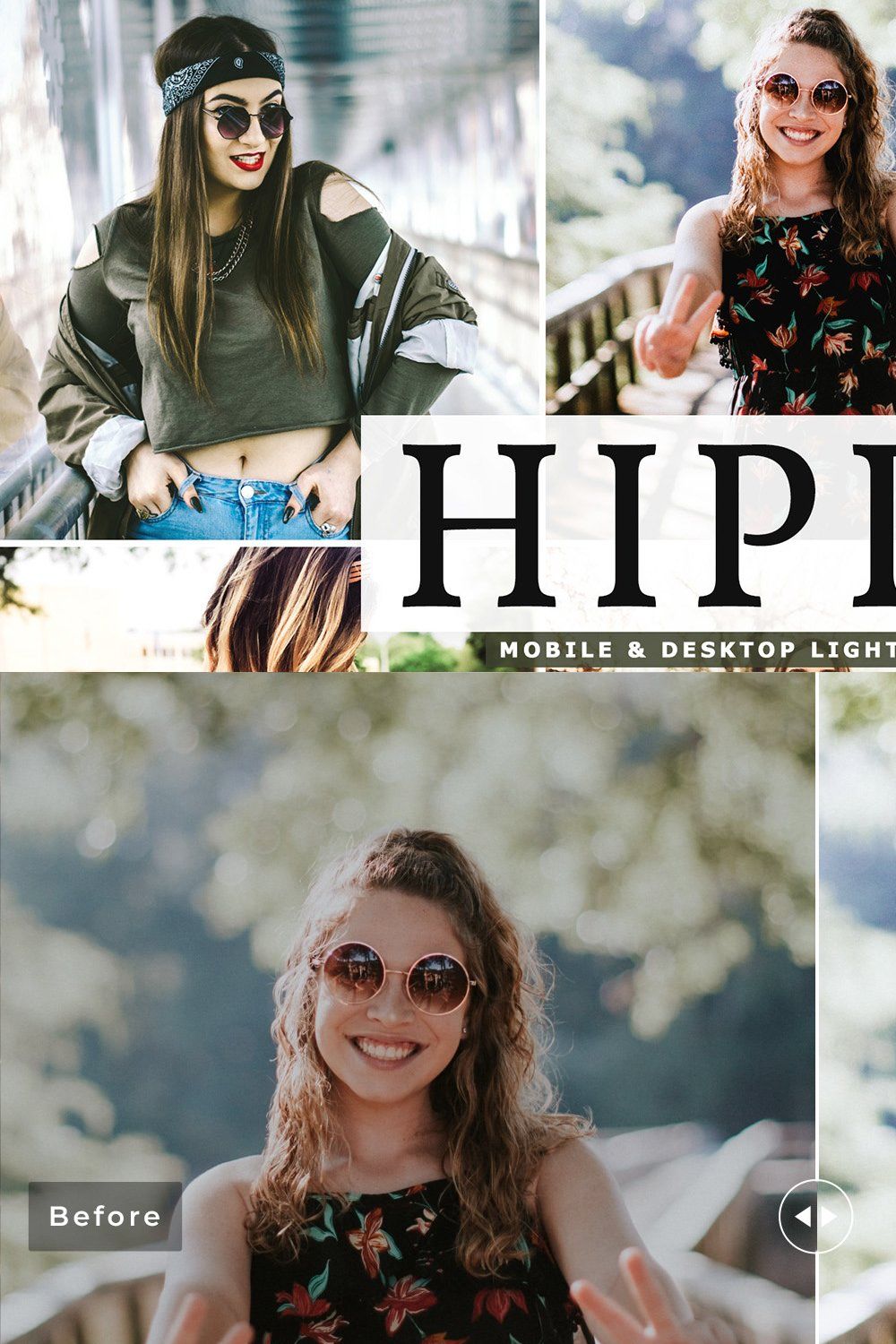 Hippie Lightroom Presets Pack pinterest preview image.