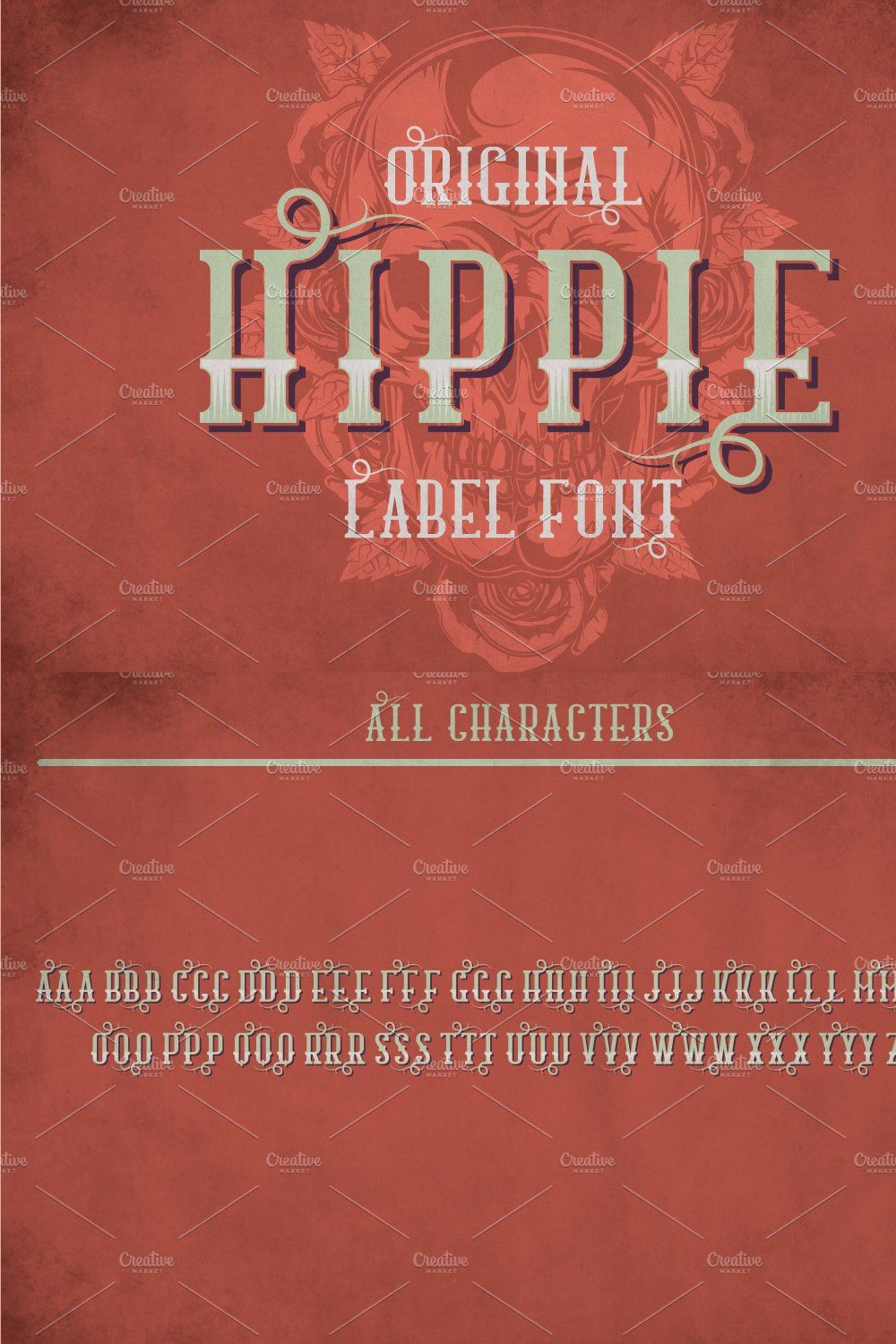 Hippie Modern Label Typeface pinterest preview image.