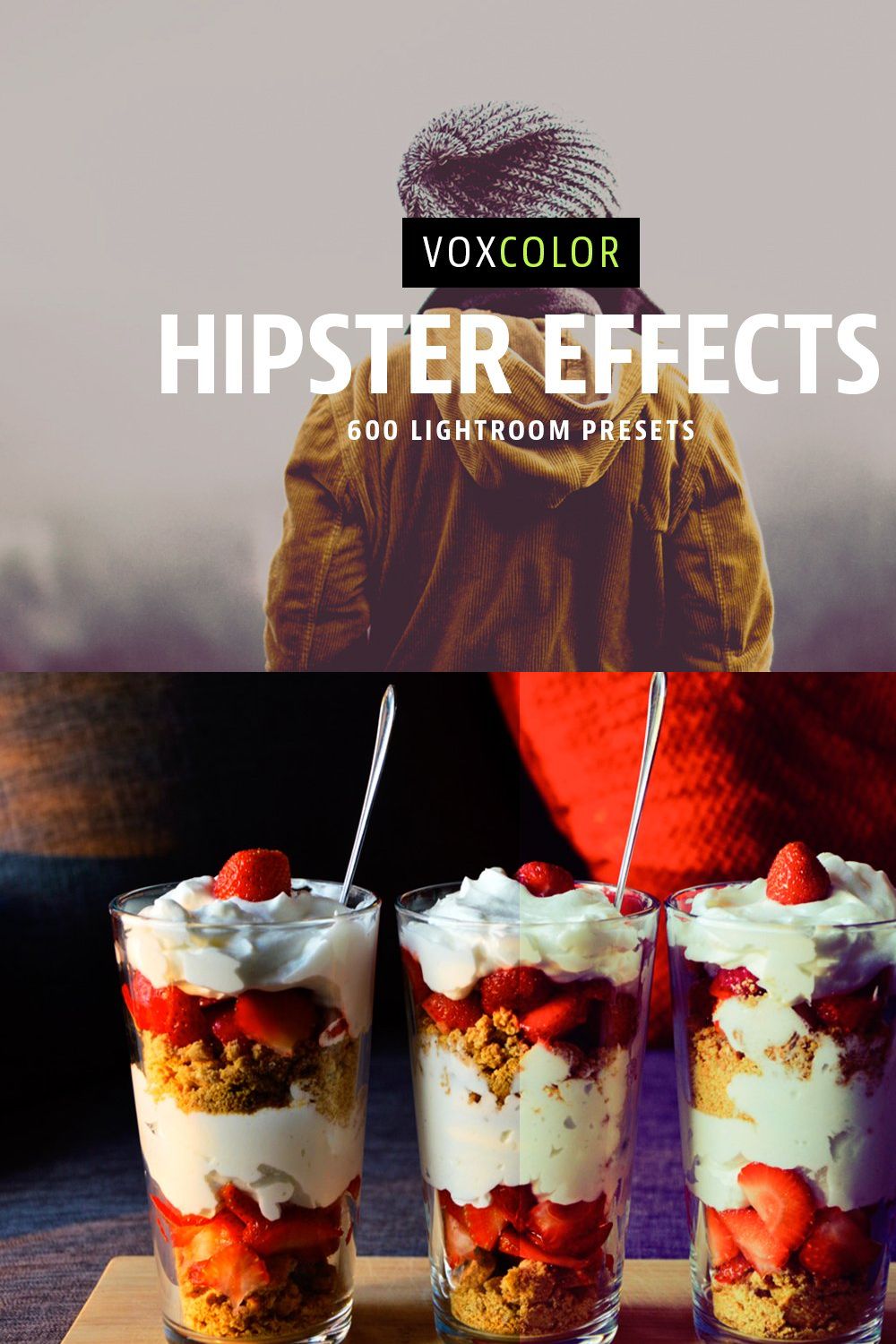 Hipster Effects - 600 LR Presets pinterest preview image.