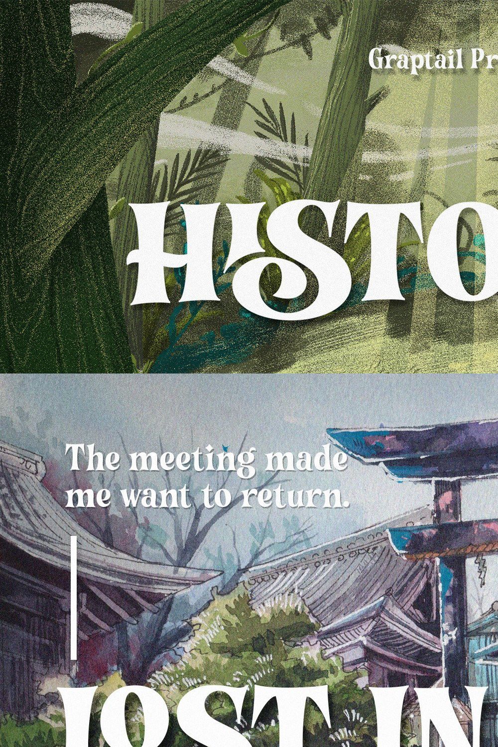 Histories - Fairytale Typeface pinterest preview image.