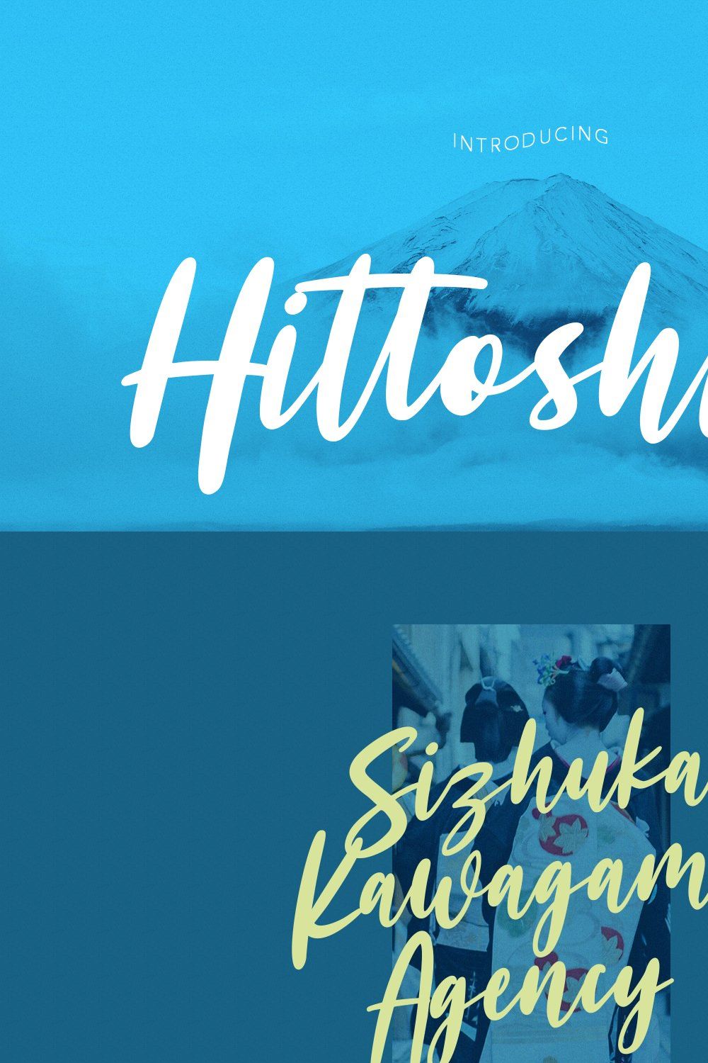 Hittoshira Handwritten Script Font pinterest preview image.