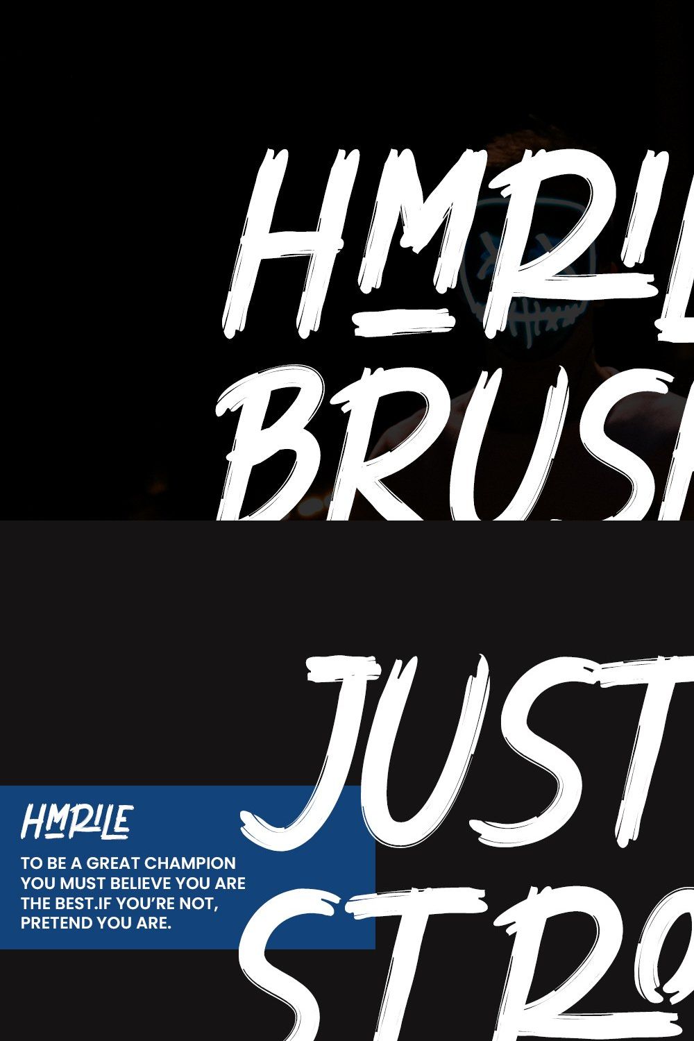 Hmrile Brush Font pinterest preview image.