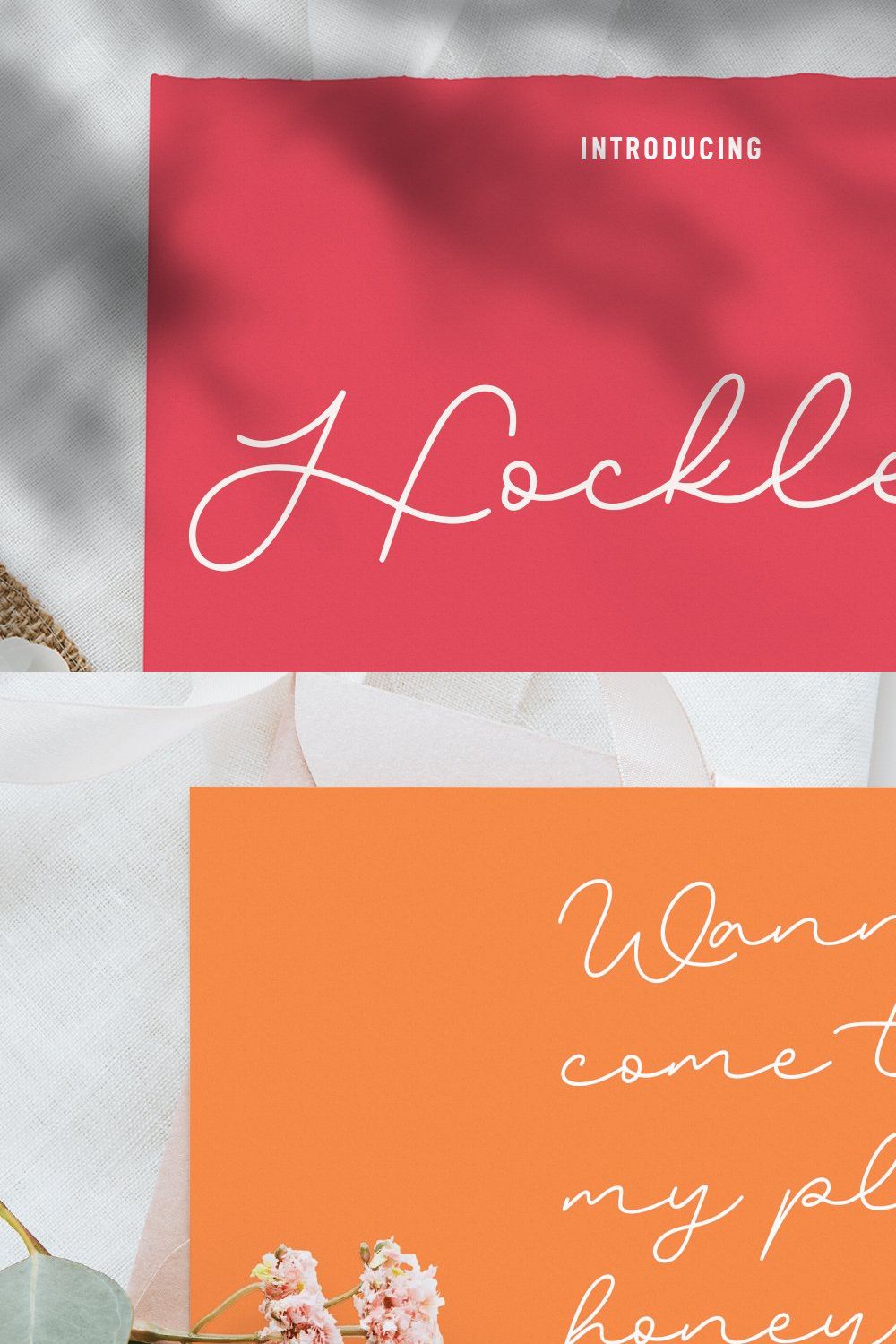 Hockleys Script Font pinterest preview image.