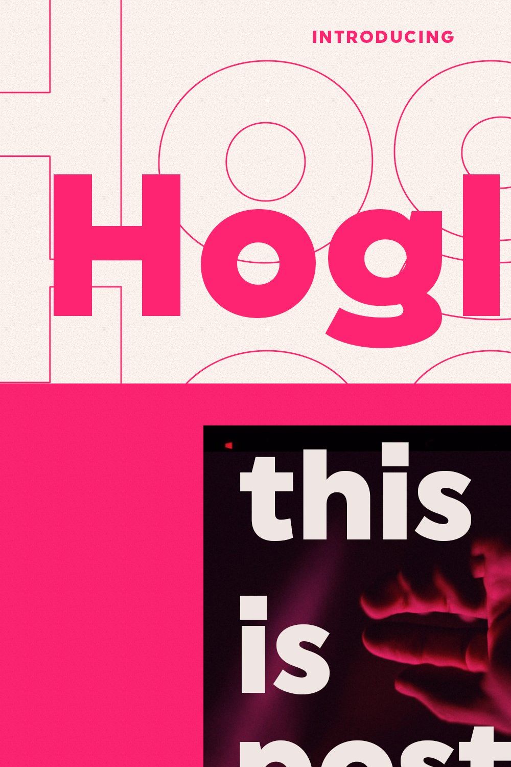 Hoglar Sans Display pinterest preview image.