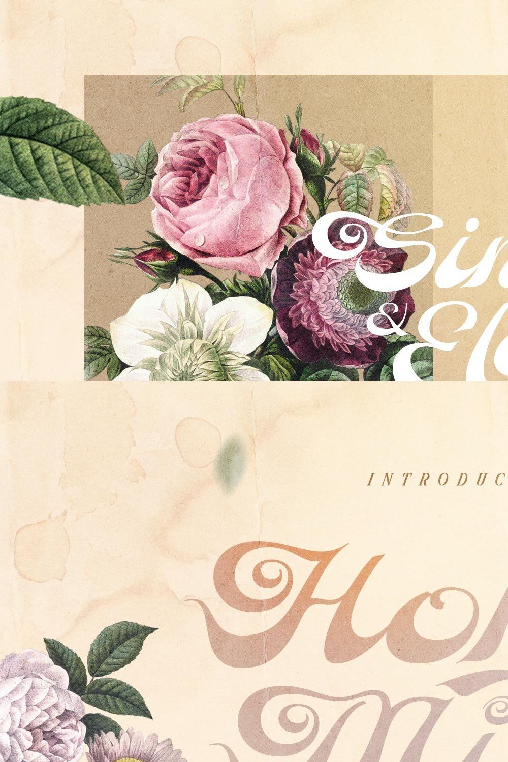 Hoky Mint Typeface pinterest preview image.