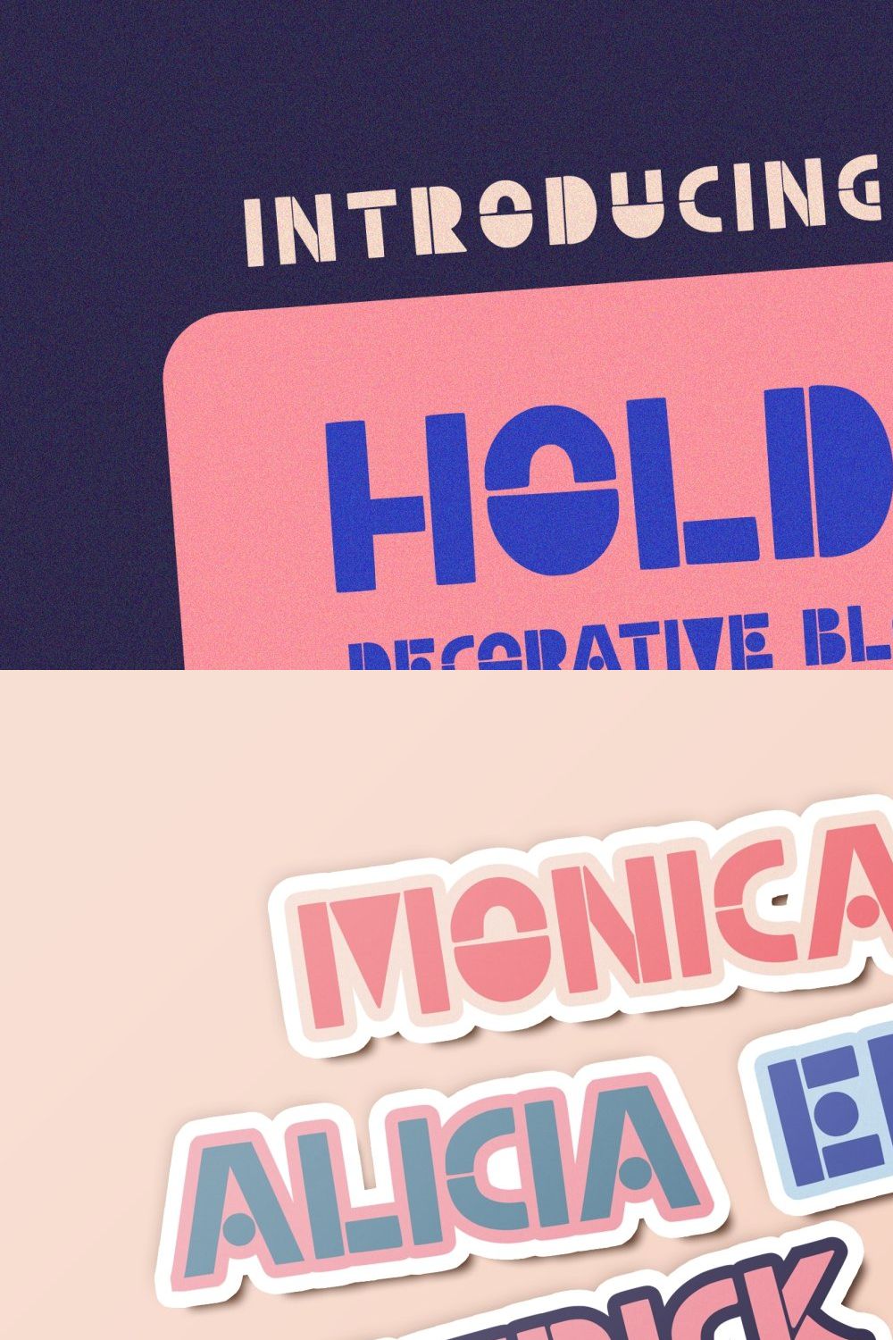 Holdem - Display Block Font pinterest preview image.