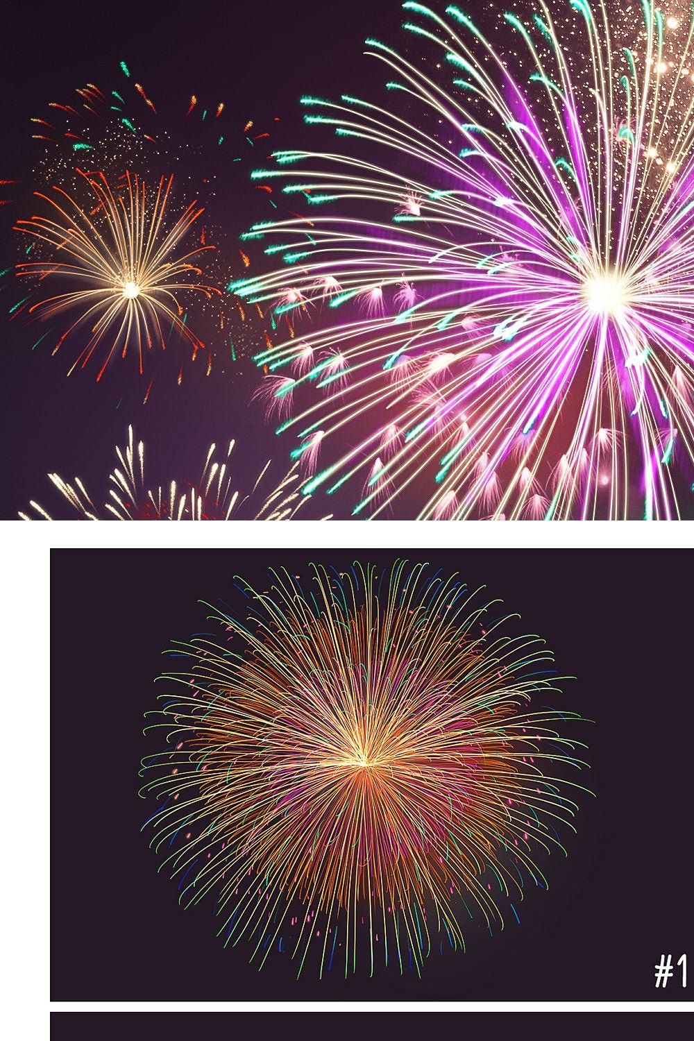 Holiday Fireworks Photo Overlays pinterest preview image.