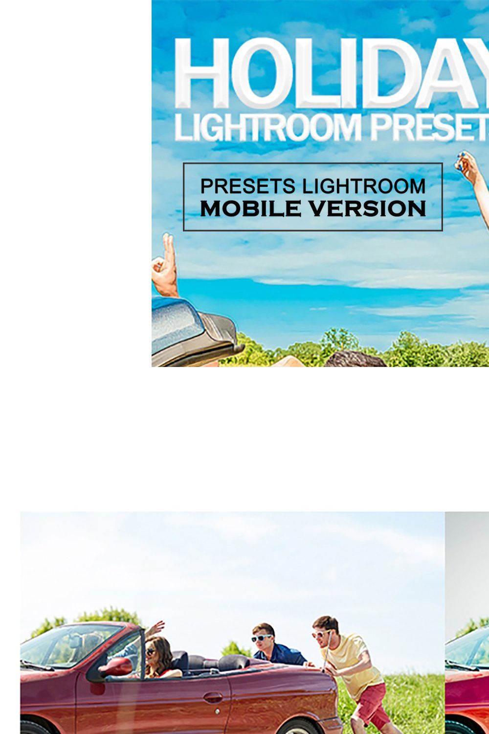 Holiday Lightroom Mobile Presets pinterest preview image.