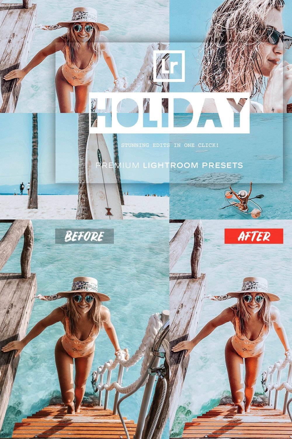 Holiday Lightroom Presets pinterest preview image.