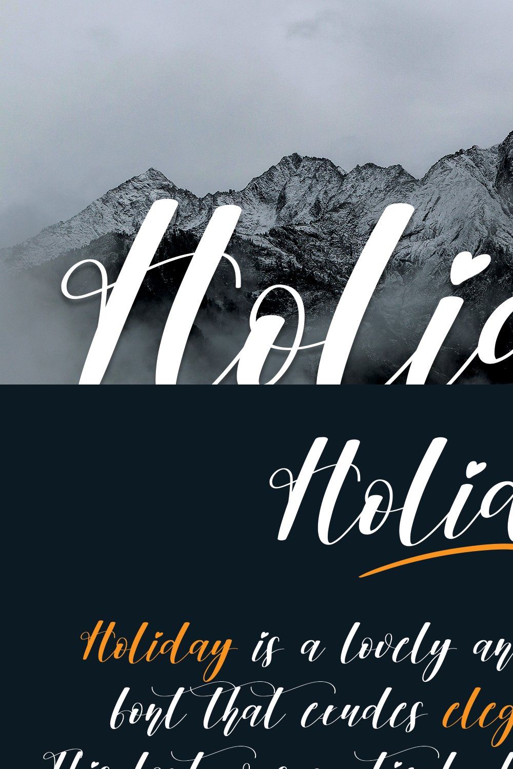 Holiday | Script font pinterest preview image.