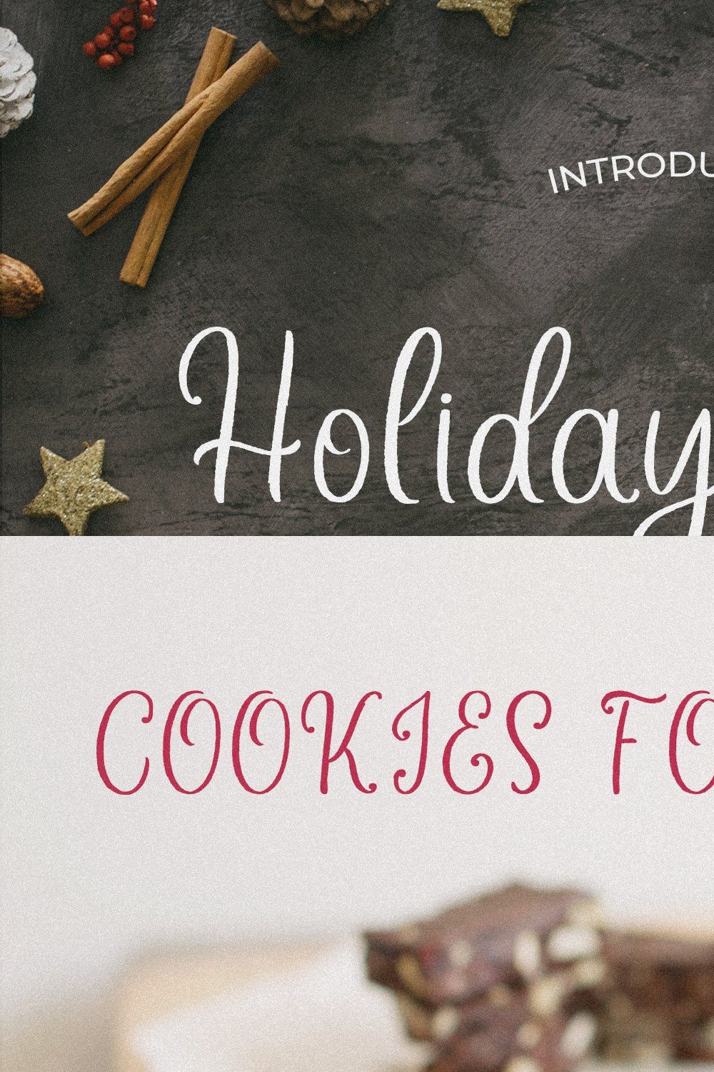Holiday spice - Christmas script pinterest preview image.