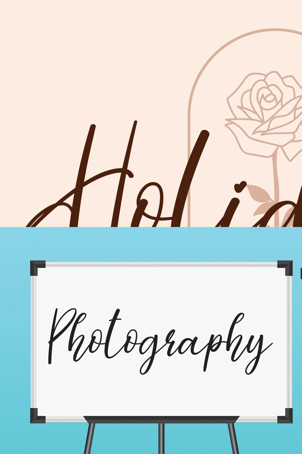 Holidays | Script font pinterest preview image.