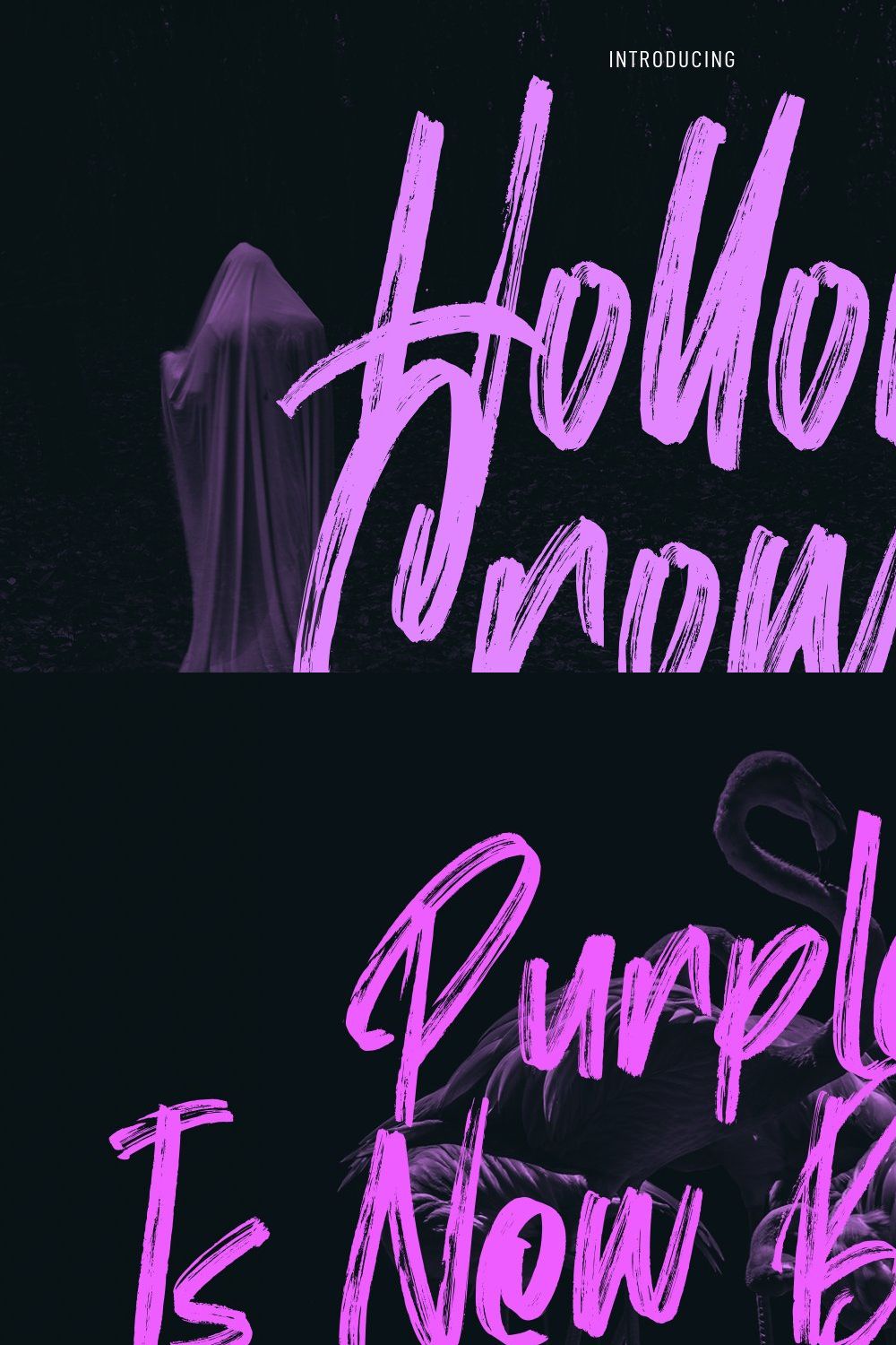 Hollow Crows Handwritten Brush Font pinterest preview image.