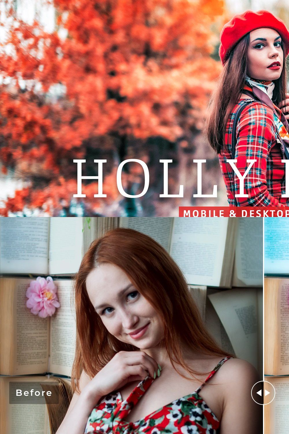 Holly Berry Pro Lightroom Presets pinterest preview image.