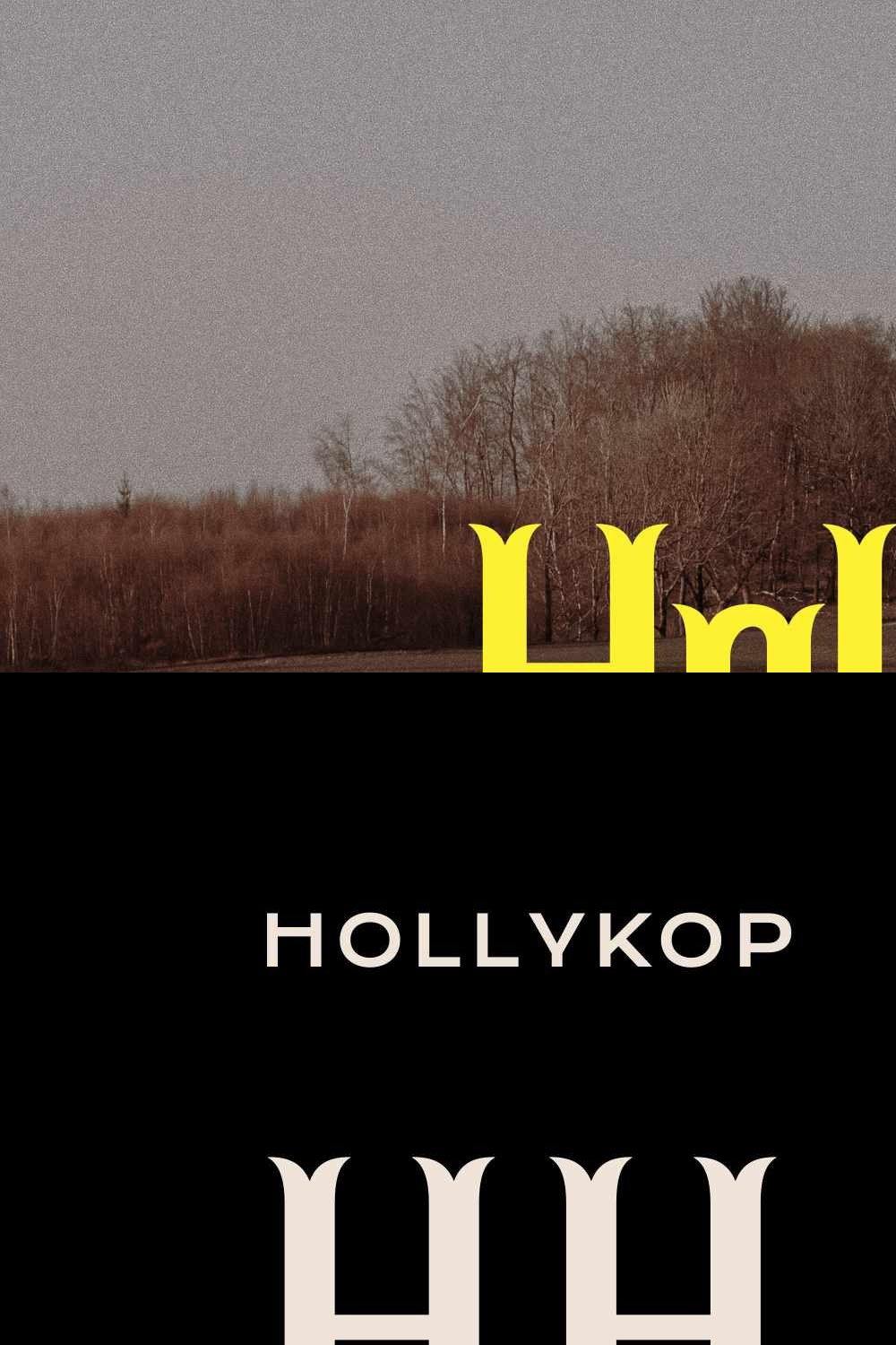 Hollykop-Blackletter Display Font pinterest preview image.