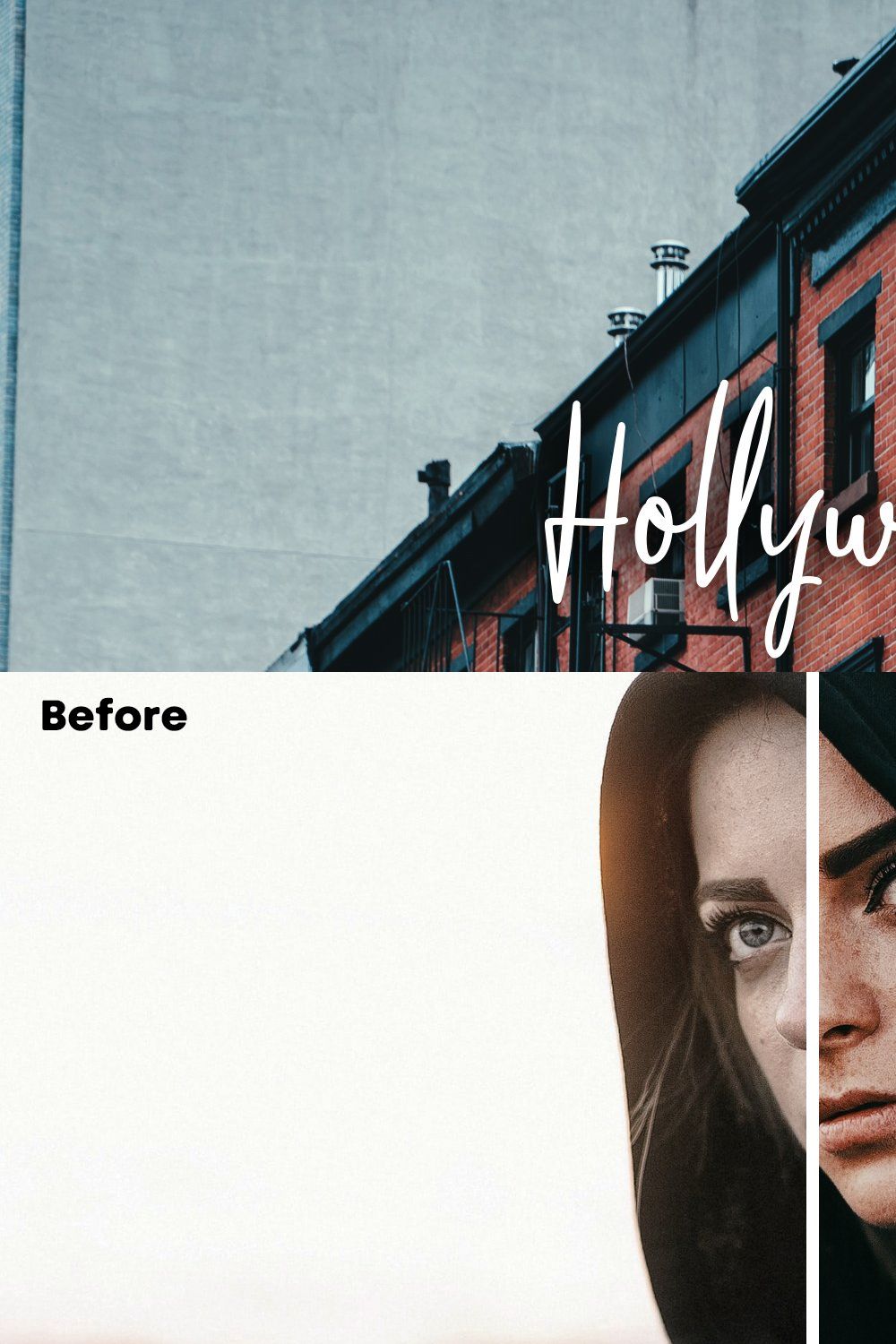 Hollywood LUTs pack pinterest preview image.