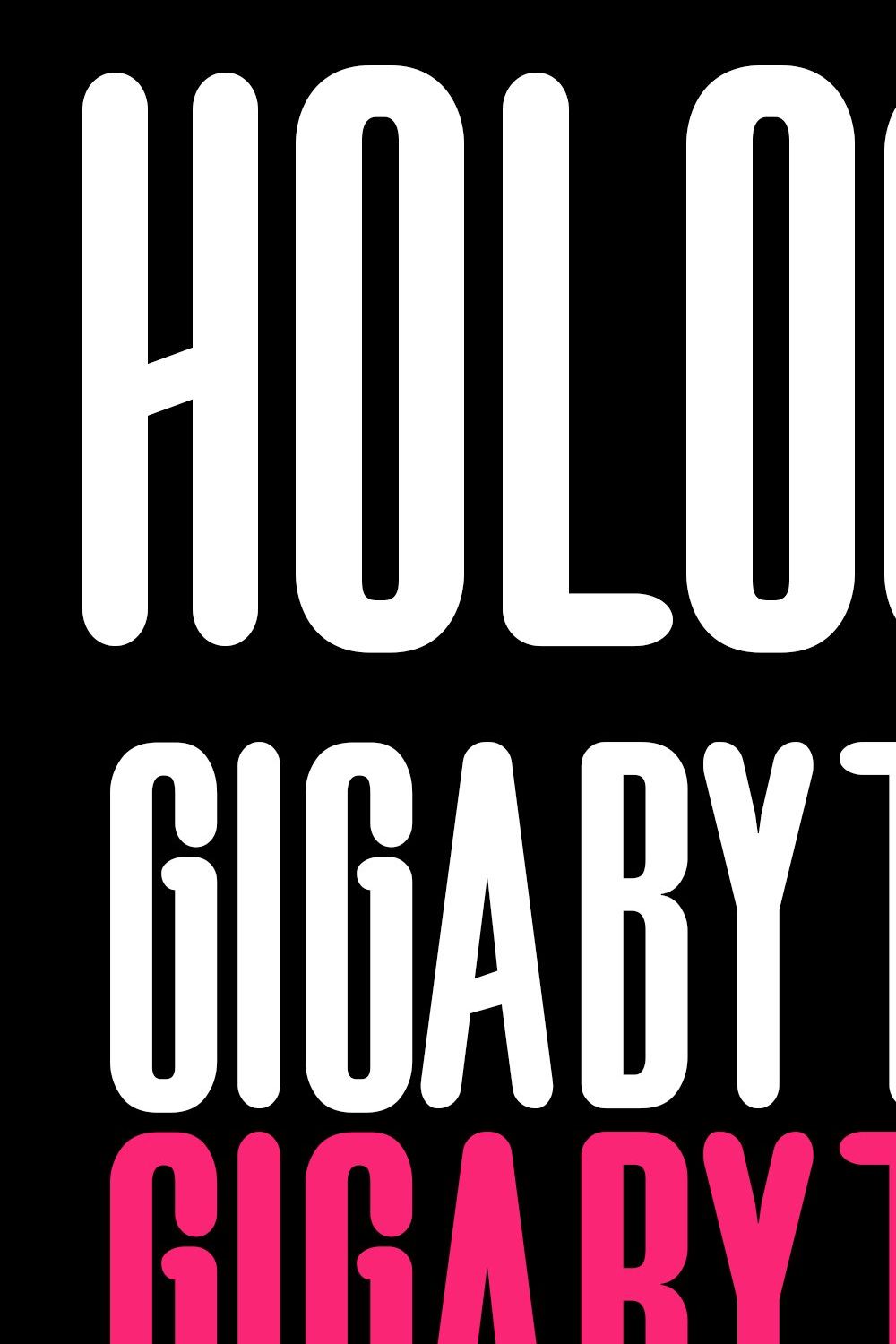 Hologa Condensed Sans Serif Font pinterest preview image.