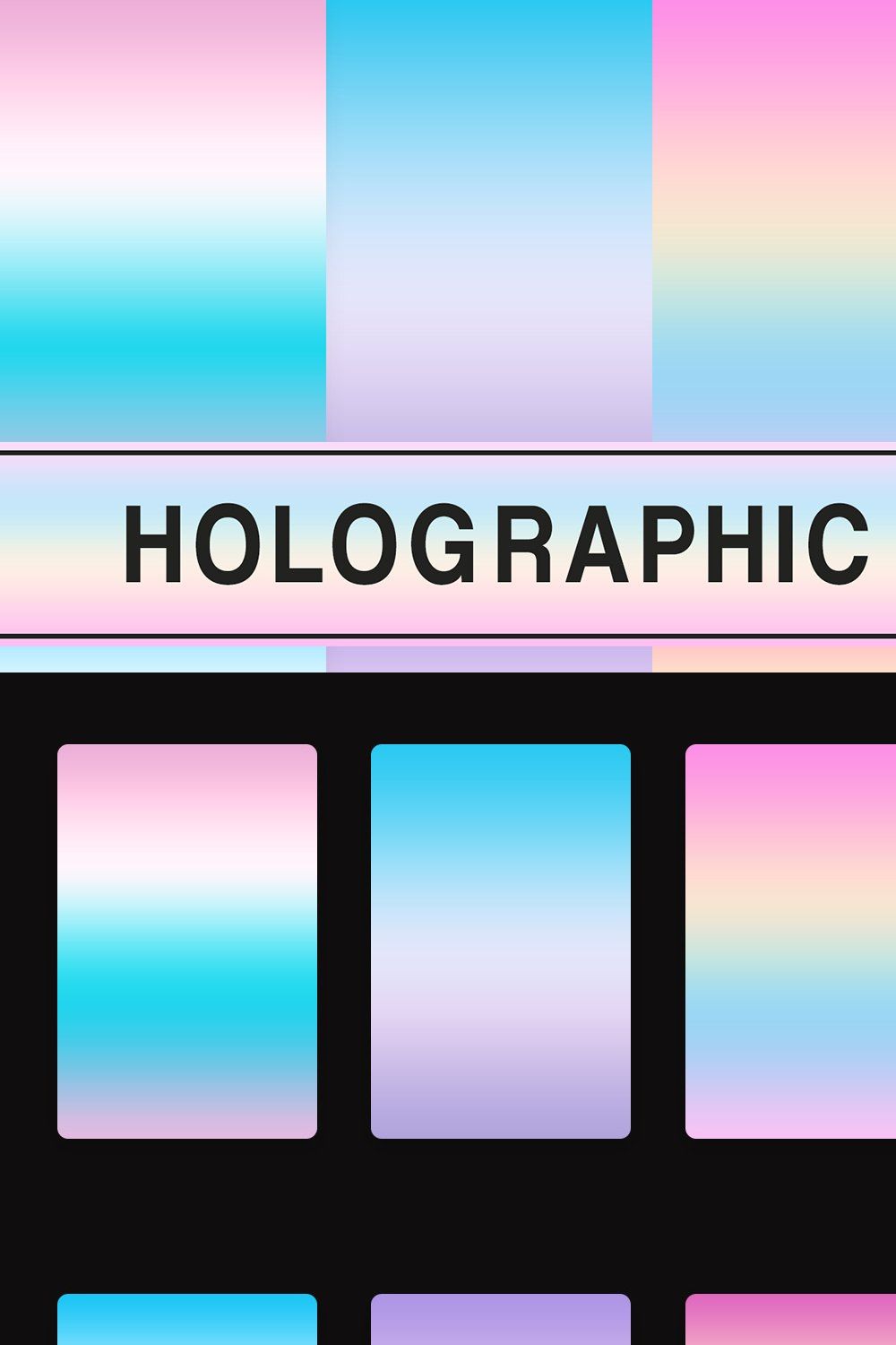 Holographic Gradients pinterest preview image.