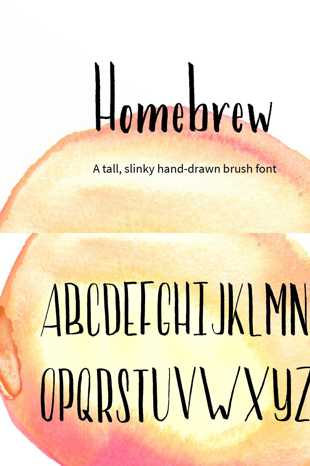 Homebrew Font pinterest preview image.