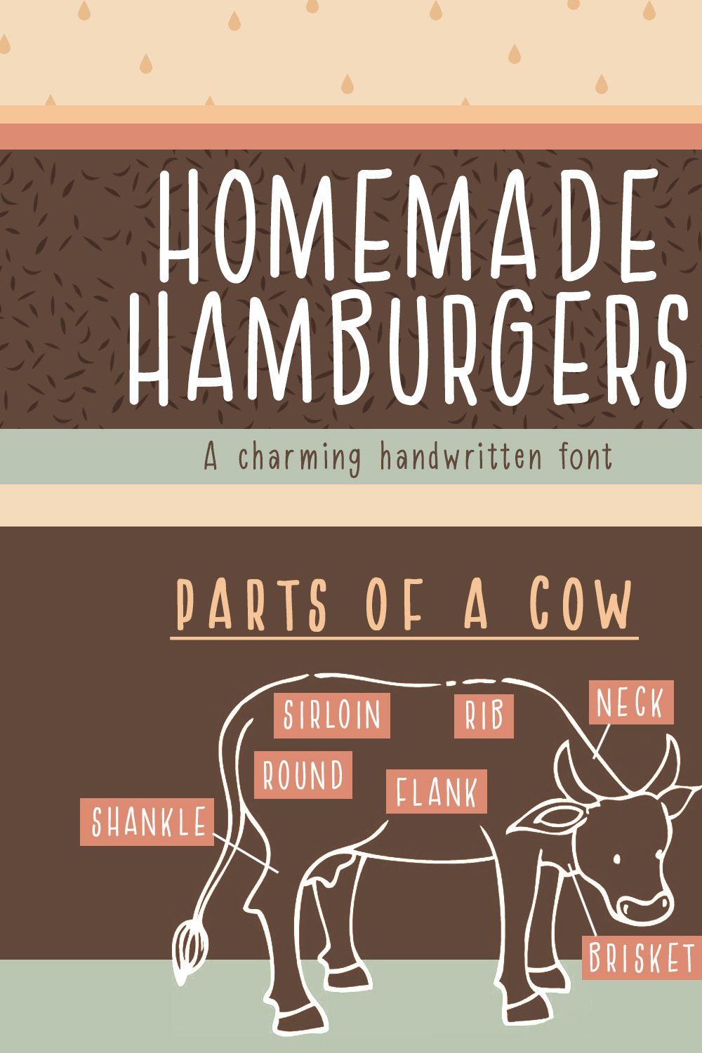 Homemade Hamburgers Font pinterest preview image.