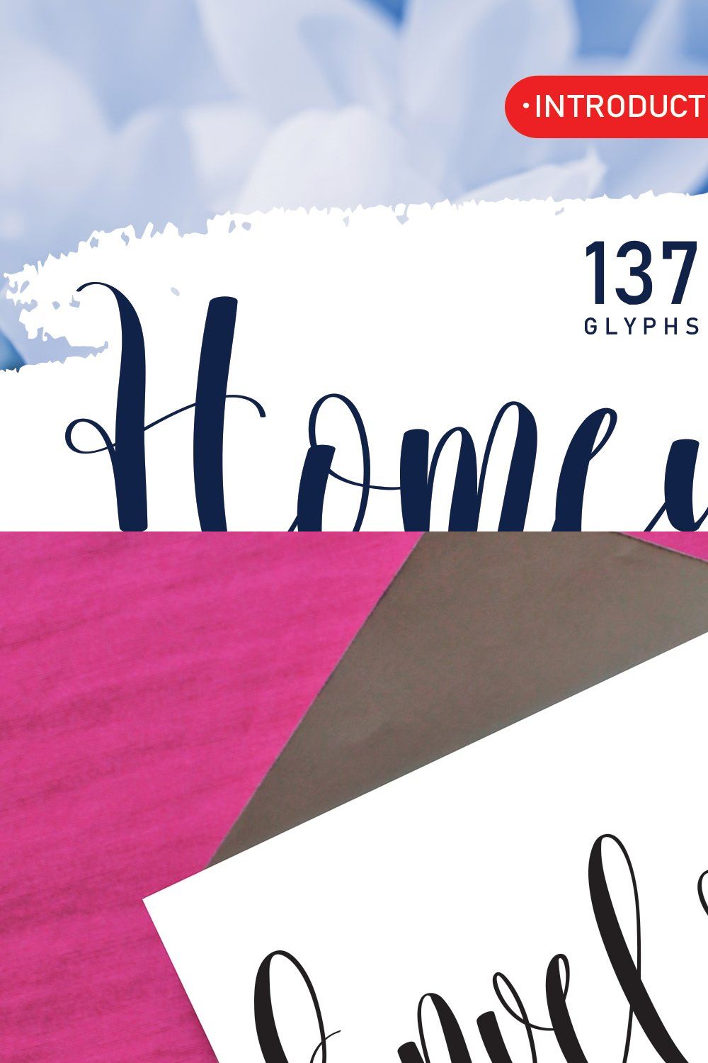 Homework | Handwriten Font pinterest preview image.