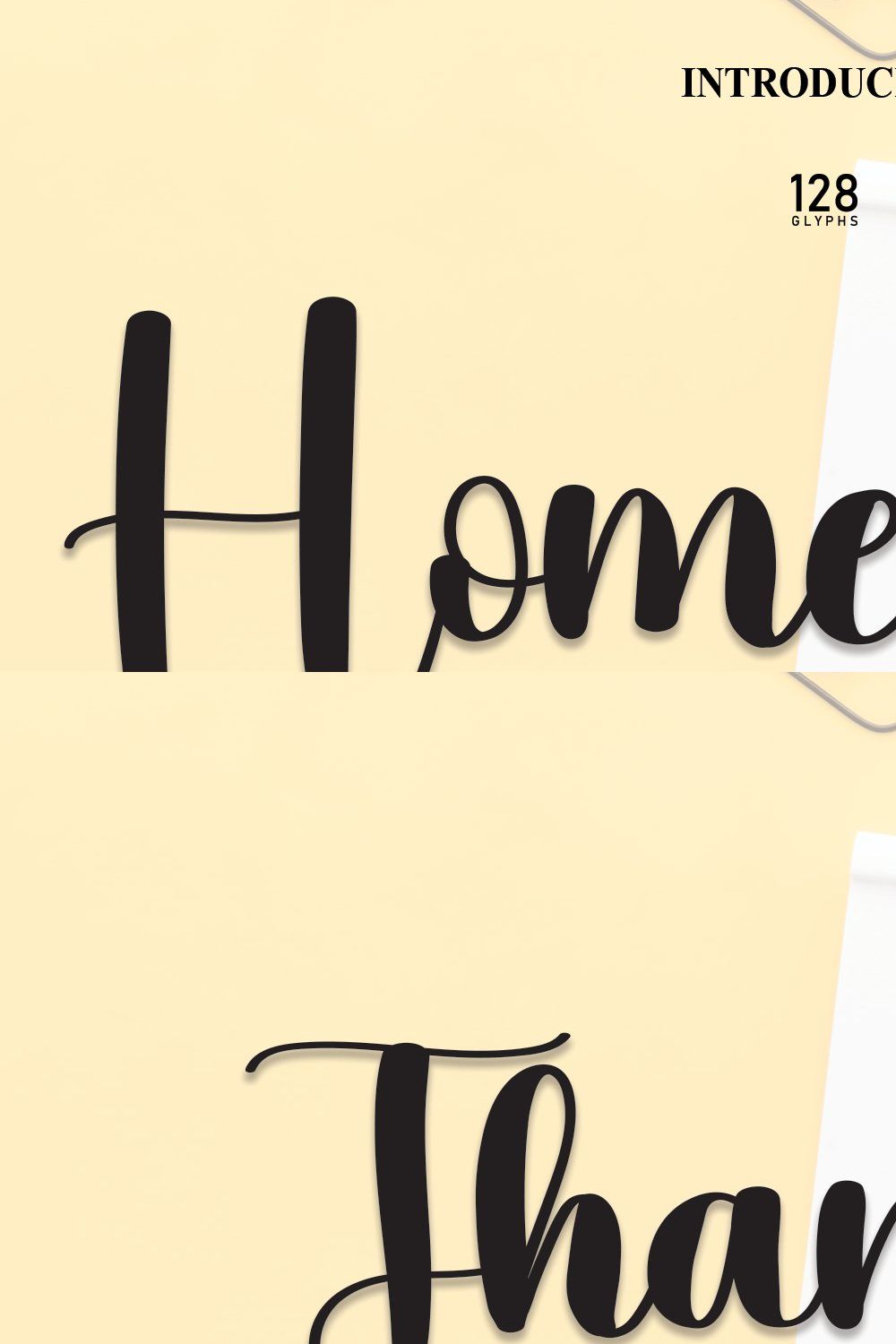 Homework | Script Font pinterest preview image.