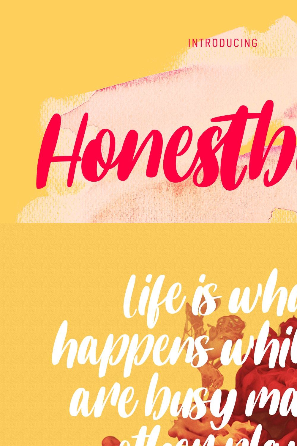 Honestbeat Handwritten Script Font pinterest preview image.