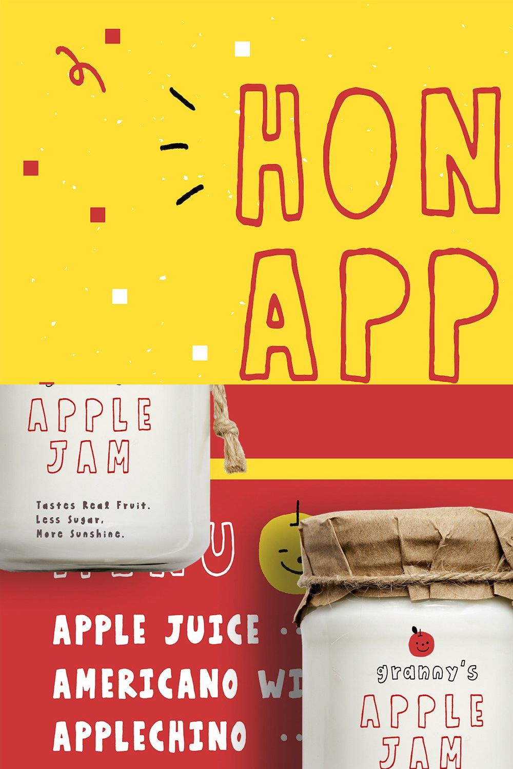 Honey Apple - Juicy Typeface pinterest preview image.