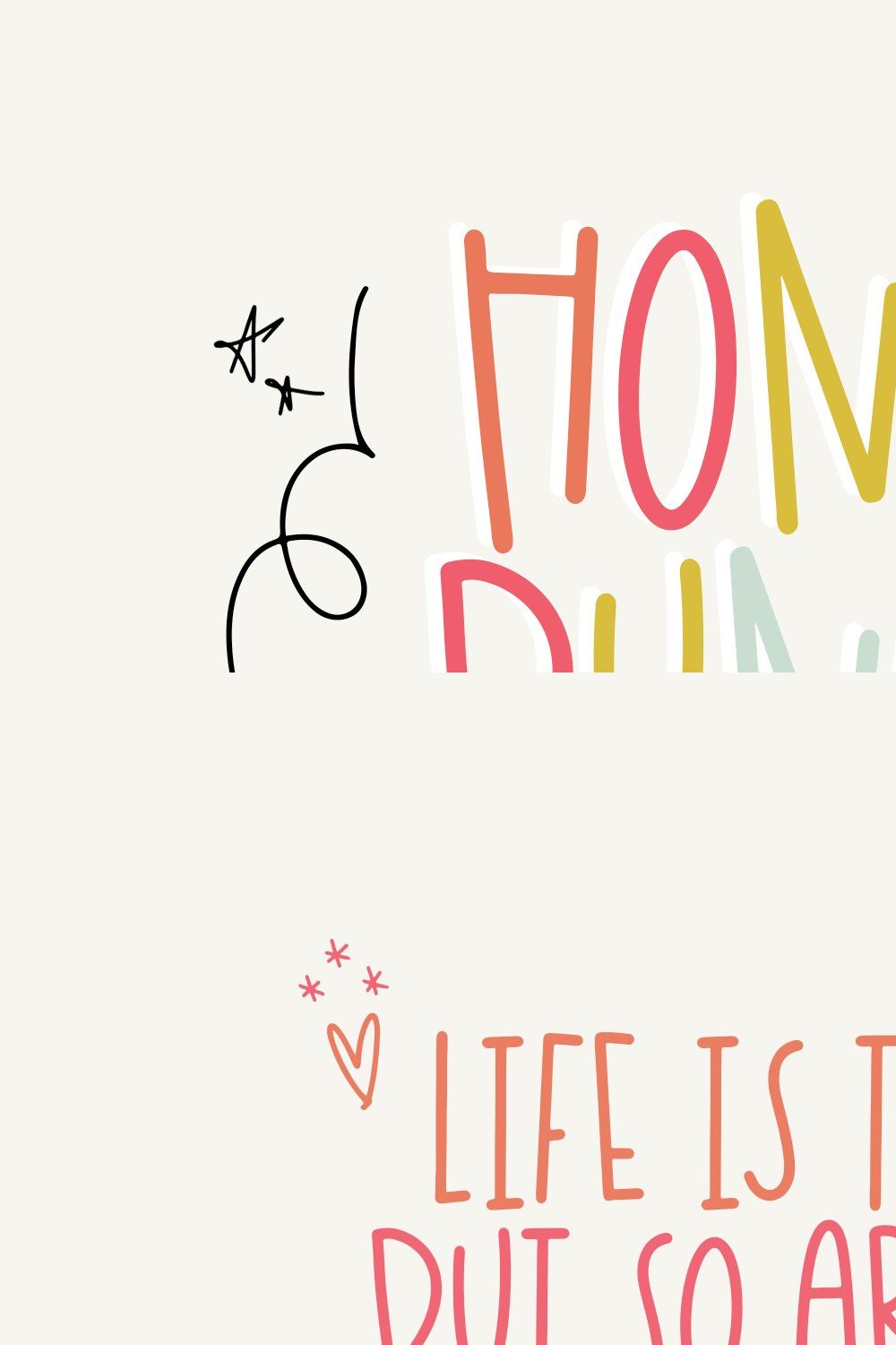 Honey Bunch | Font with Extras pinterest preview image.