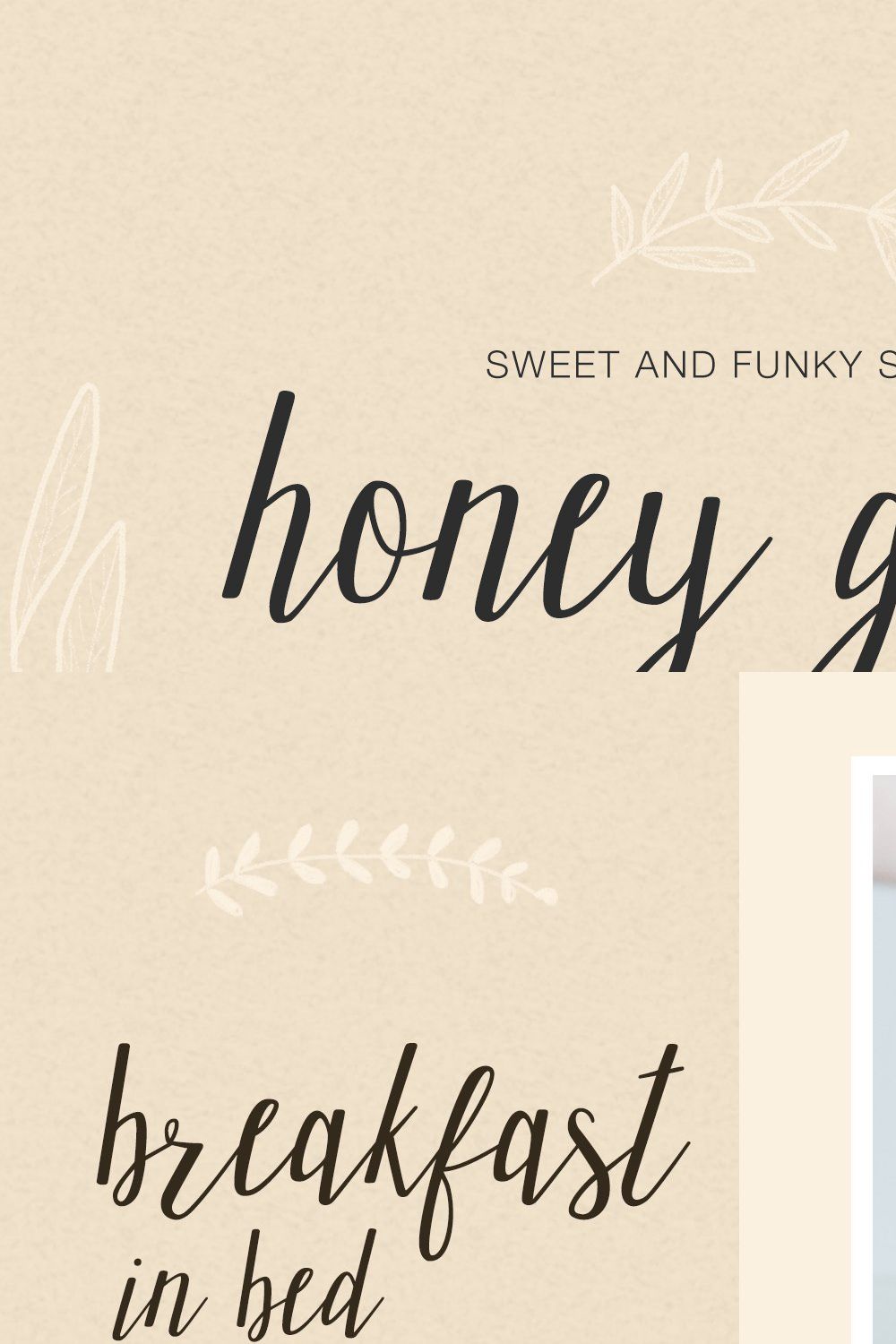 Honey Ginger Handwritten Font pinterest preview image.