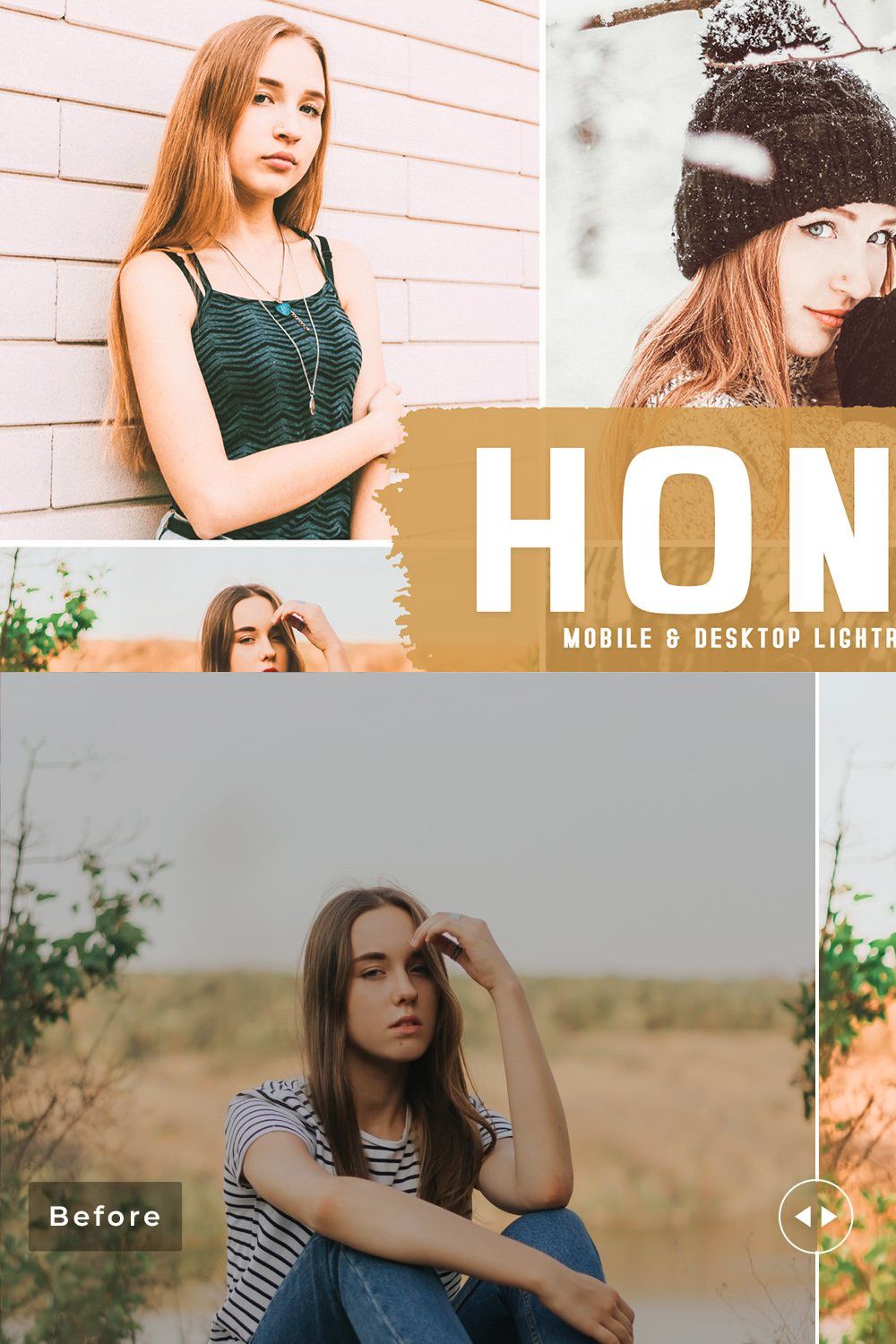 Honey Pro Lightroom Presets pinterest preview image.