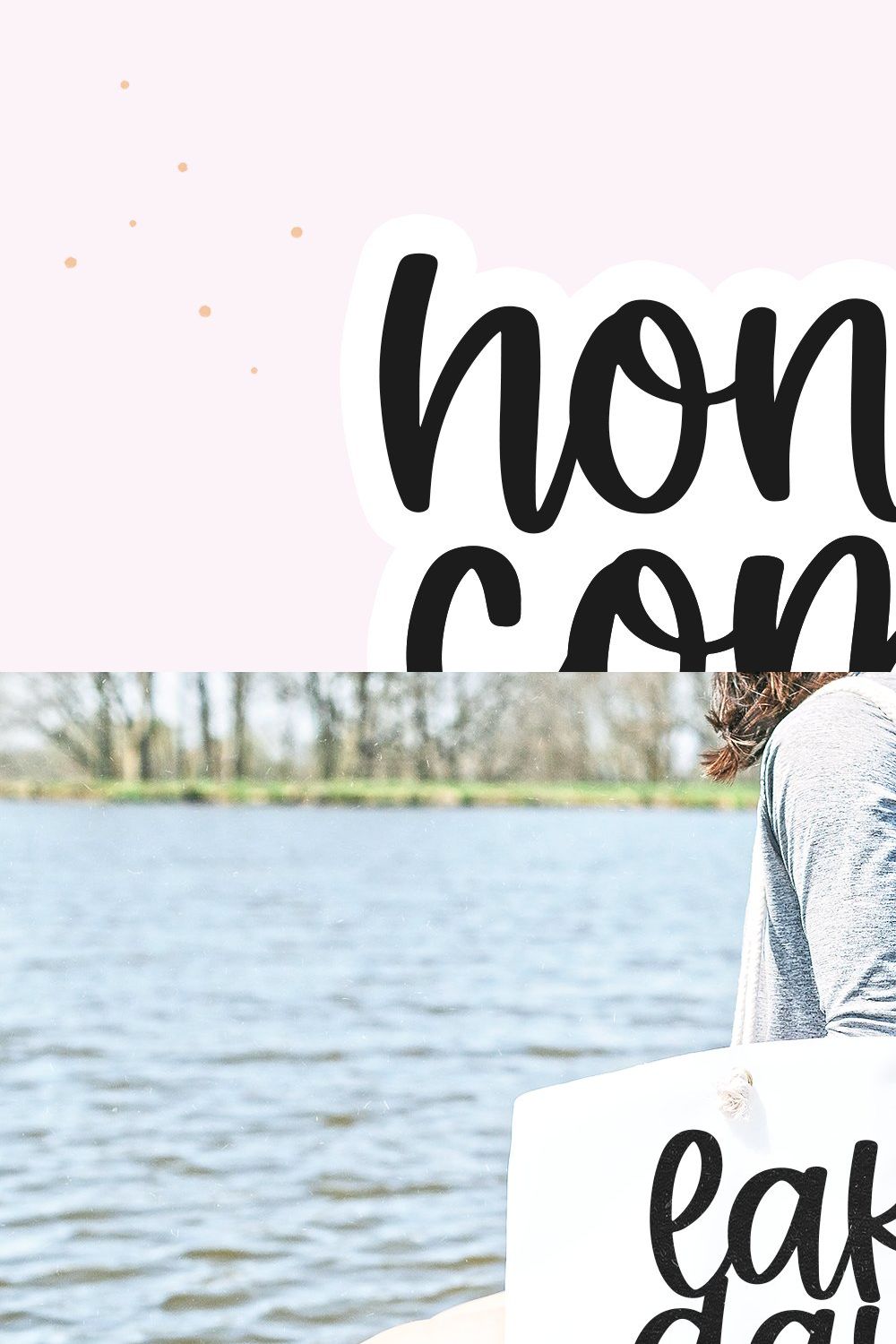 Honeycomb | Handwritten Script Font pinterest preview image.