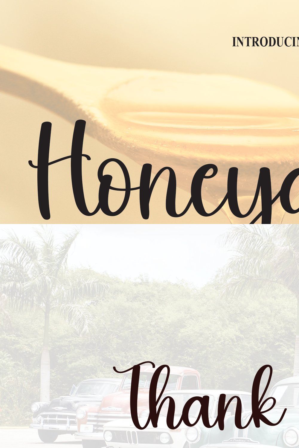 Honeydrink | Script Font pinterest preview image.