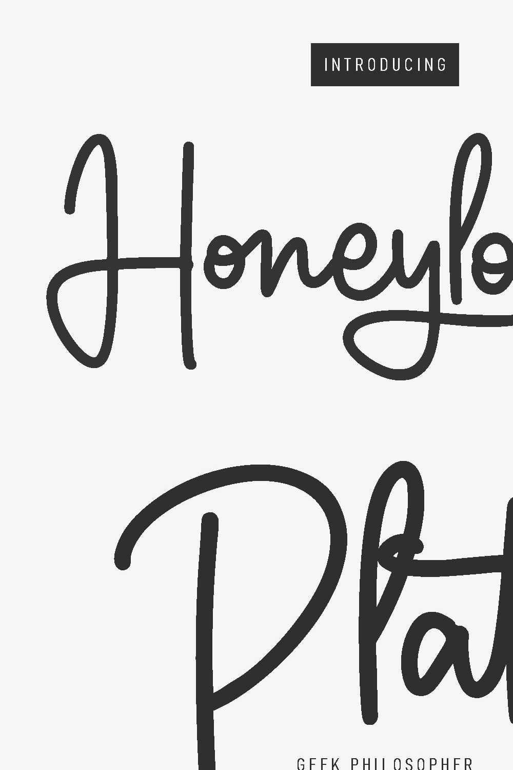 Honeyloops Handwritten Cursive Font pinterest preview image.