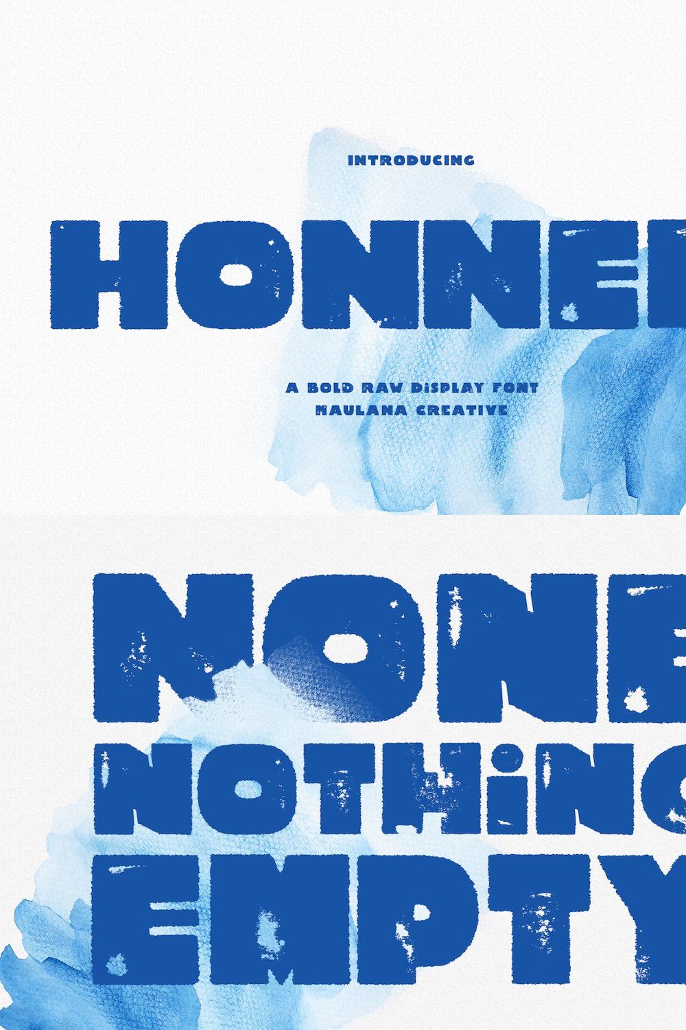 Honner Sans Serif Display Font pinterest preview image.