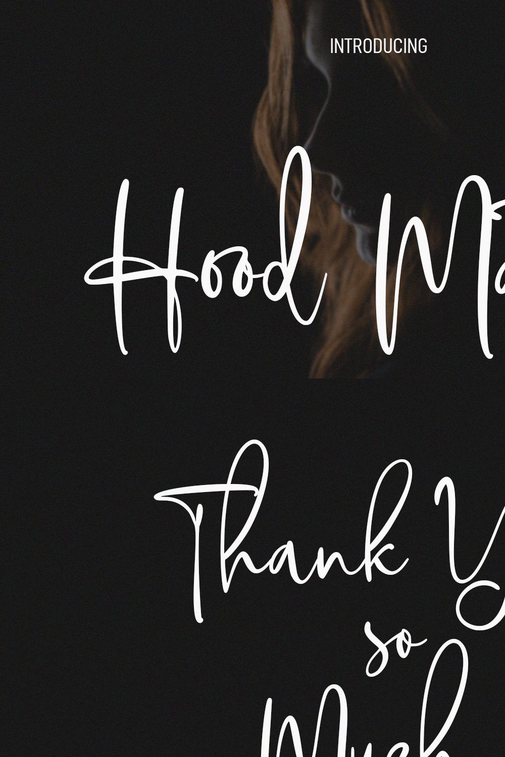 Hoodmates Script Font pinterest preview image.