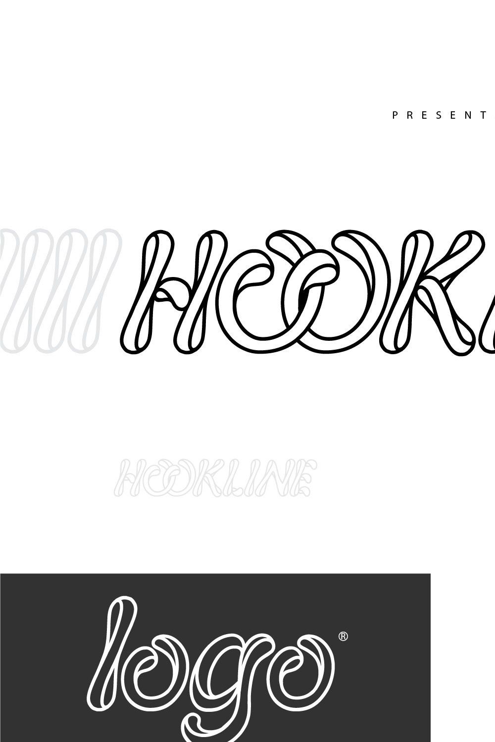 HOOKLINE Monogram rounded logo font pinterest preview image.