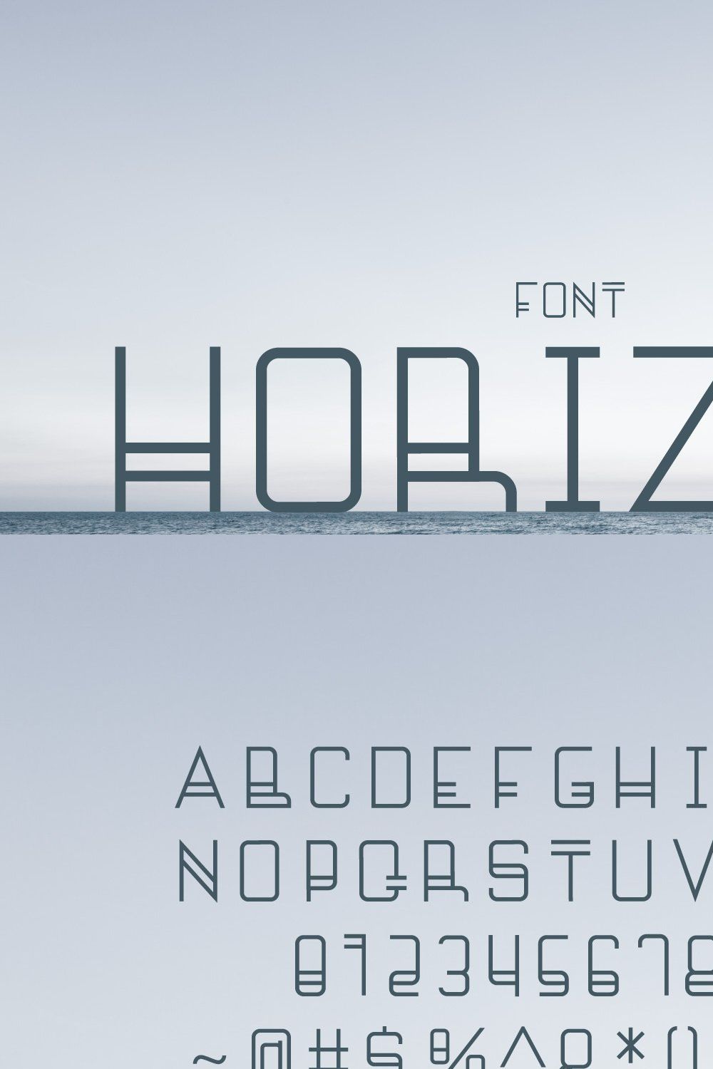 Horizon Font pinterest preview image.