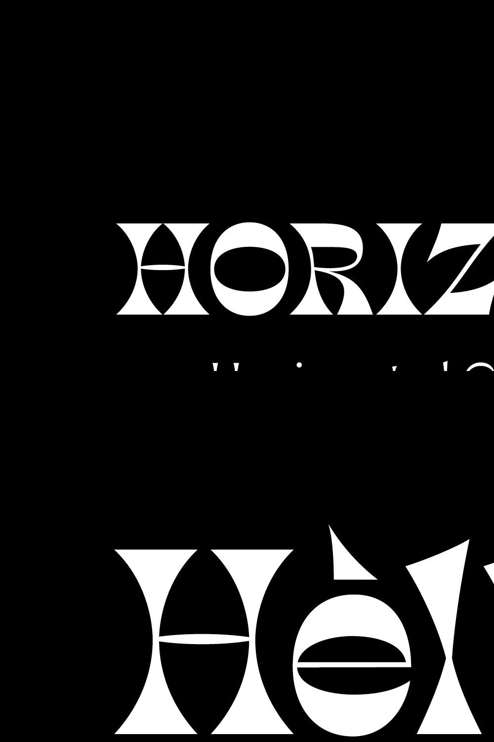 Horizona Reverse Contrast Font pinterest preview image.