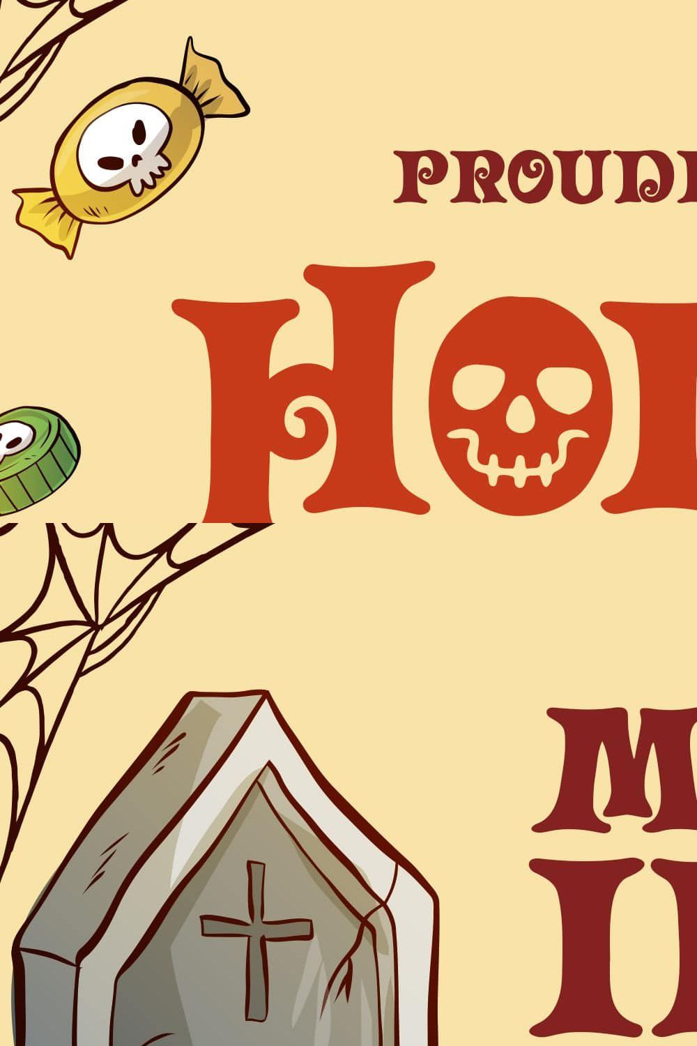 Horror Area a Playful Horror Font pinterest preview image.