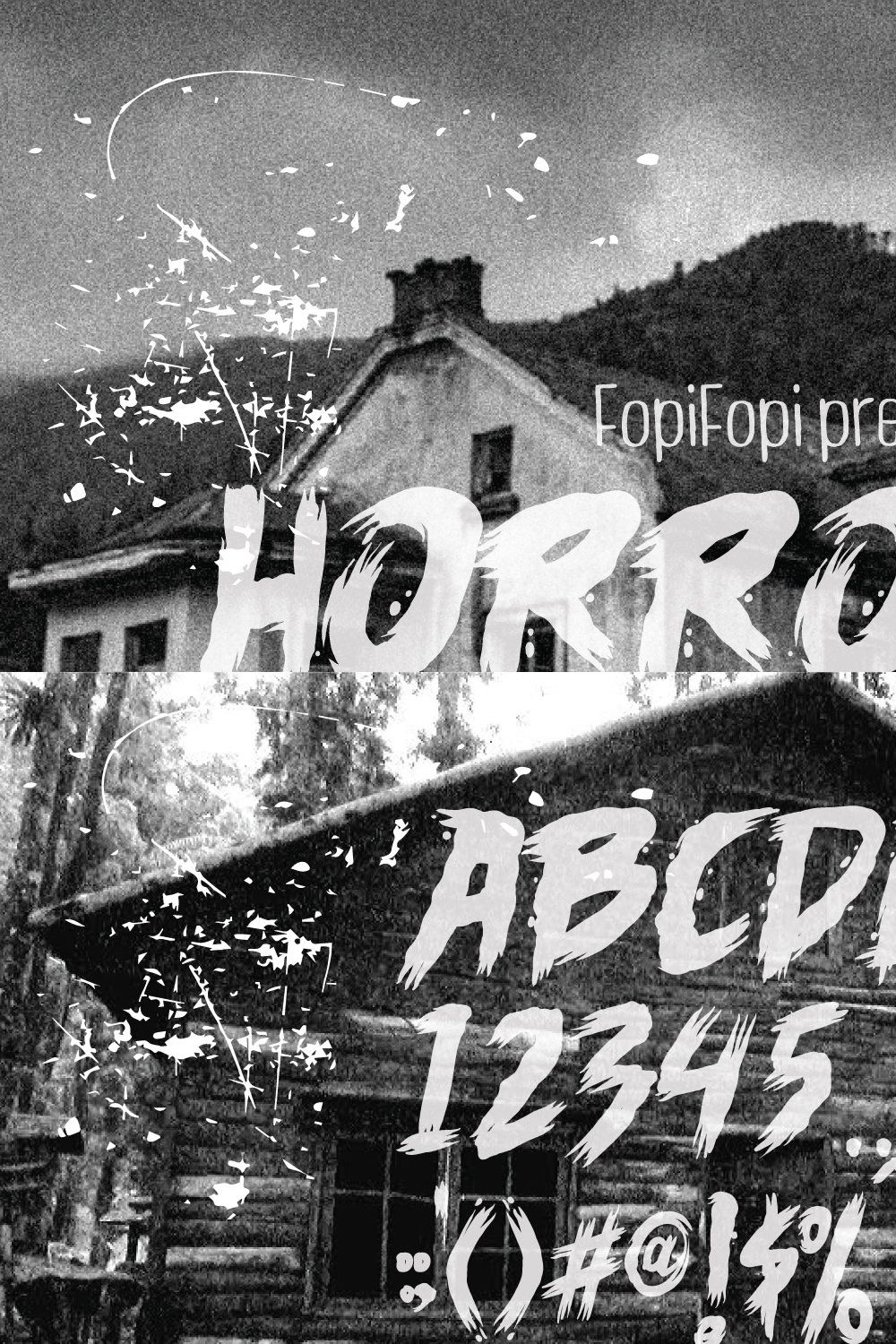 HORRORICO font +BONUS pinterest preview image.