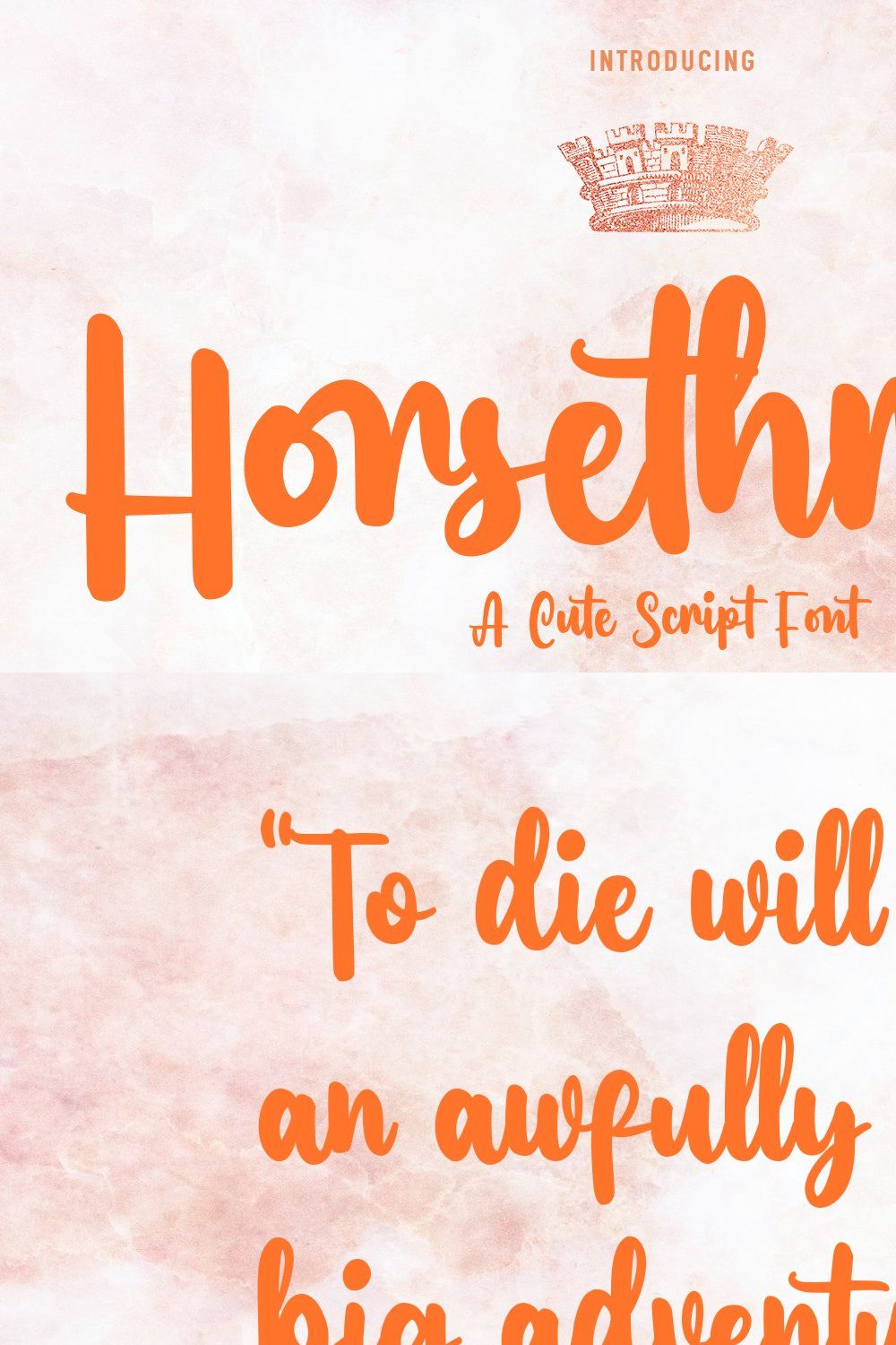 Horsethrone Handwritten Script Font pinterest preview image.